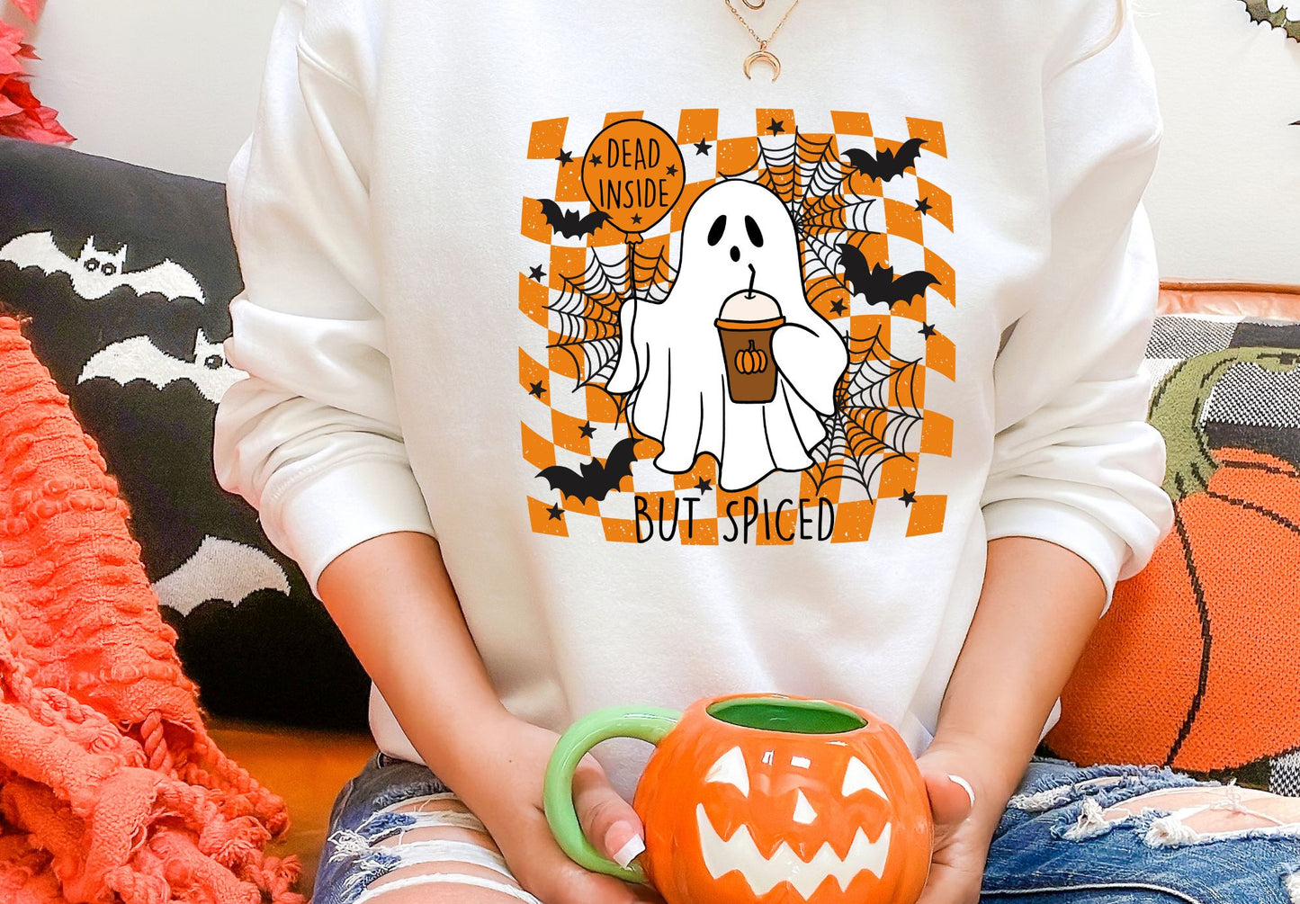 Dead Inside But Spiced checkered