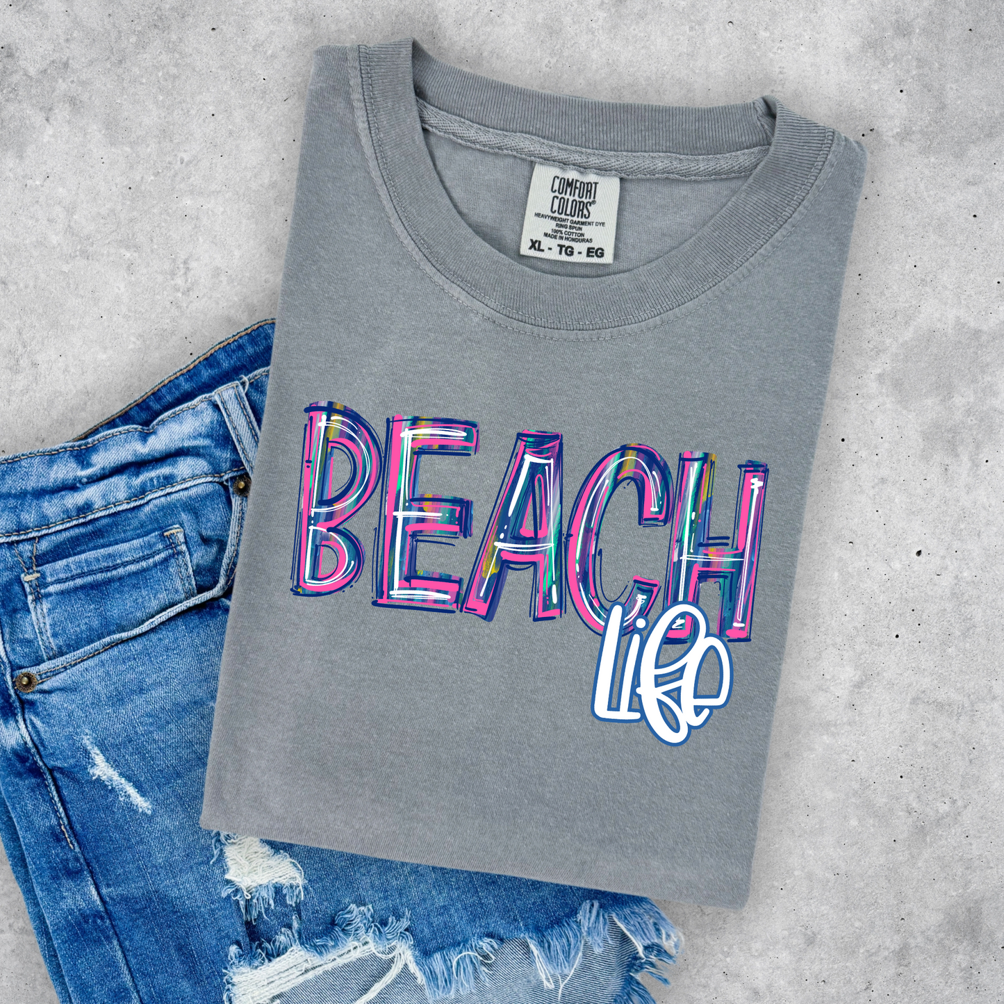 Beach Life Paint Splatter