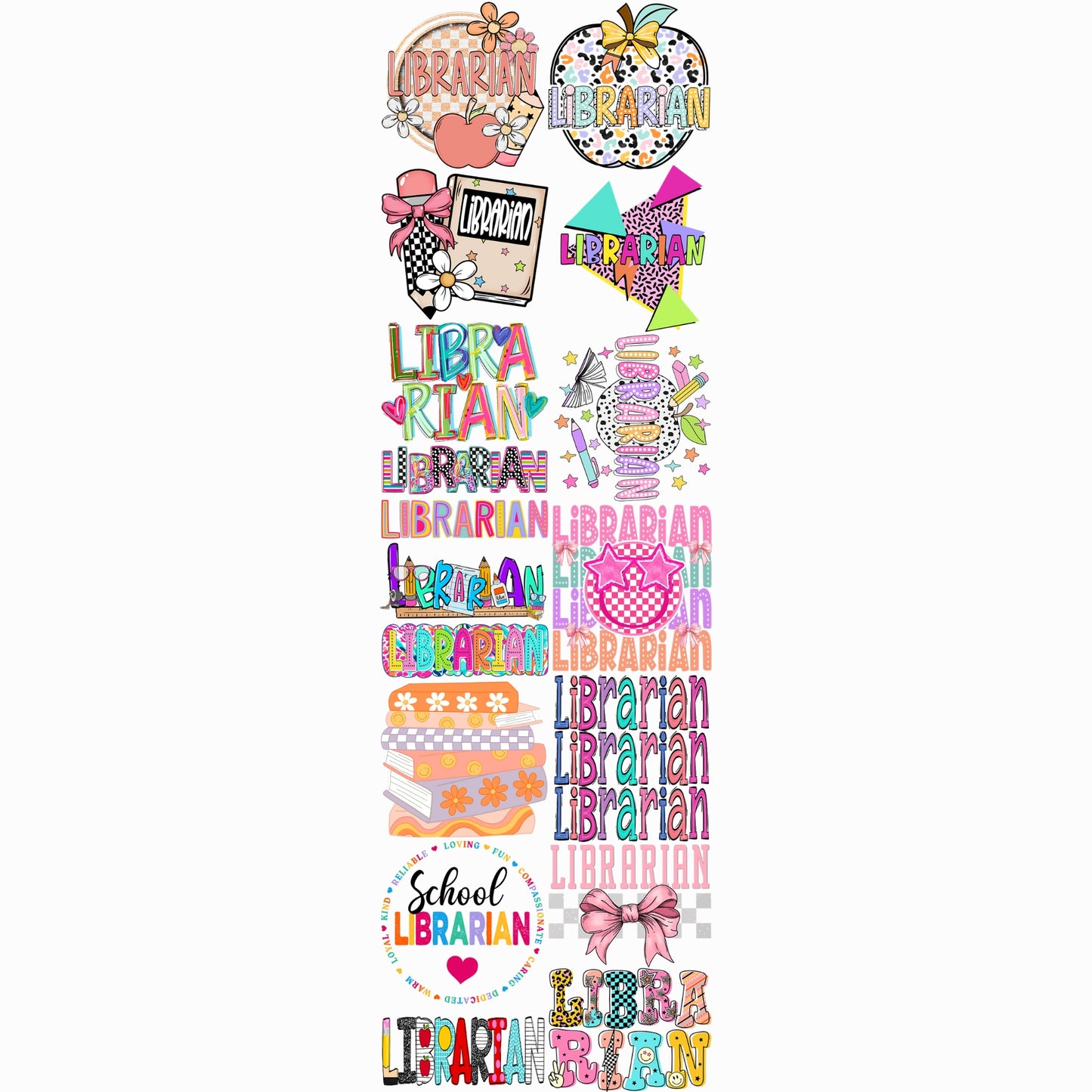 Librarian Premade Gang sheet 22x72