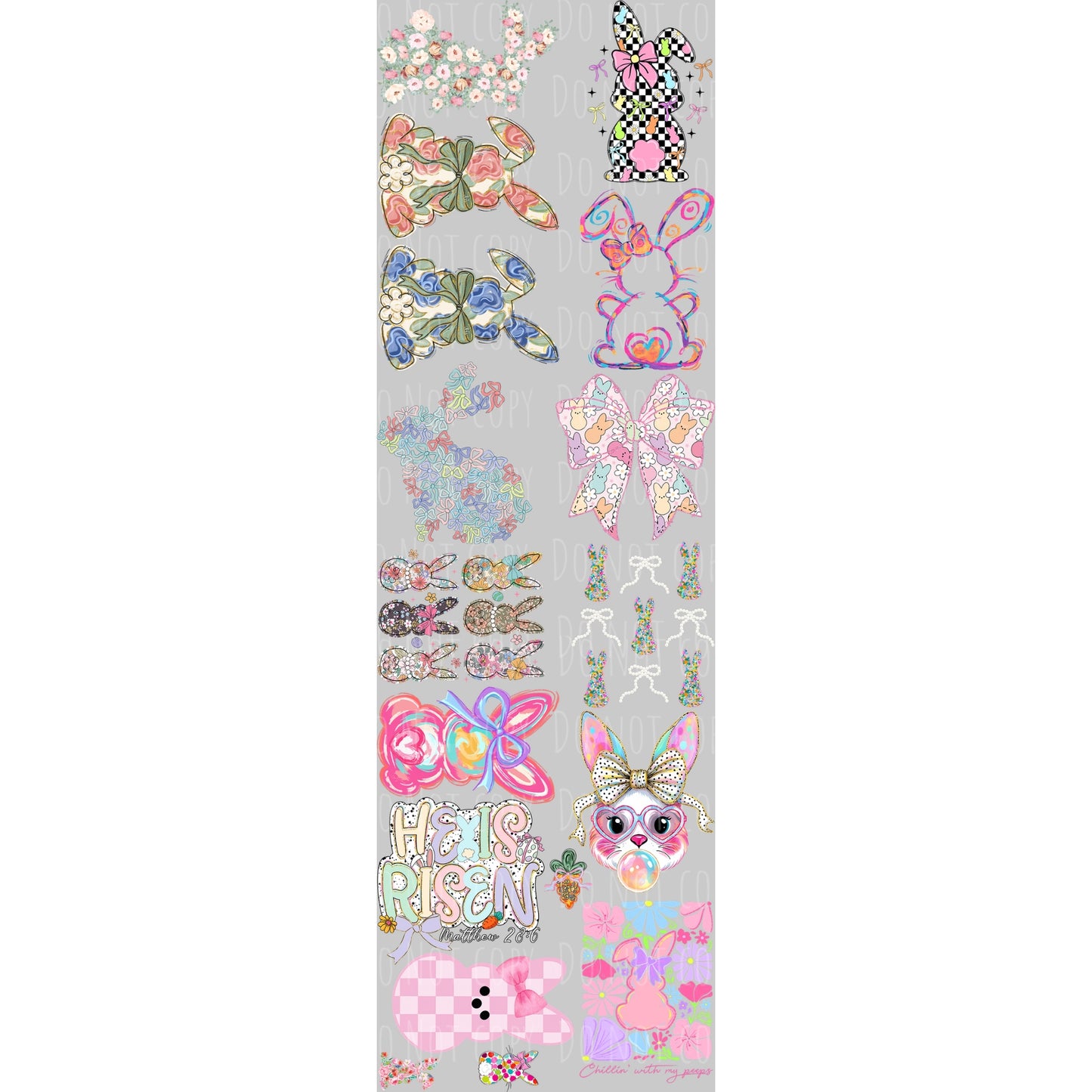 New Easter 22x72 Inch Gang Sheet
