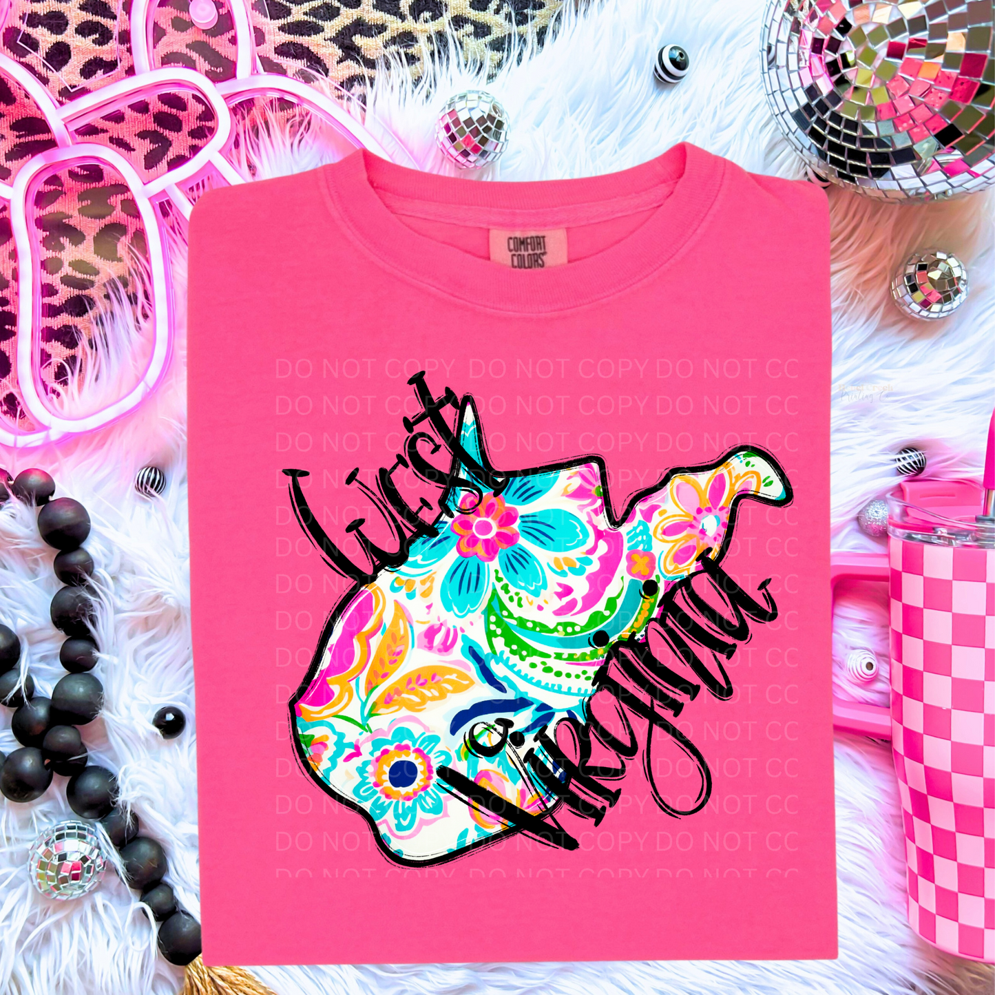 West Virginia Paisley Print