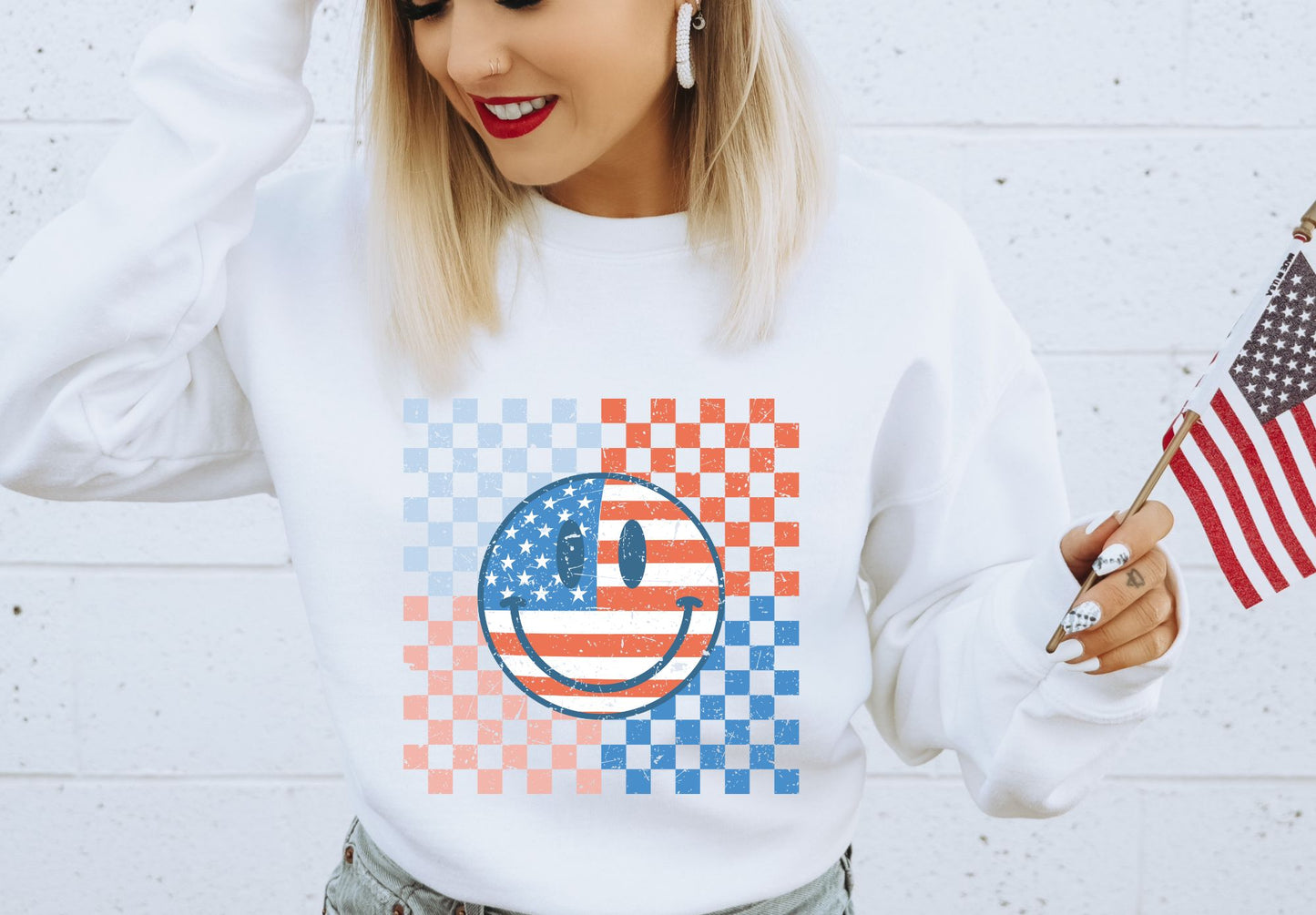 Checkered American Smiley