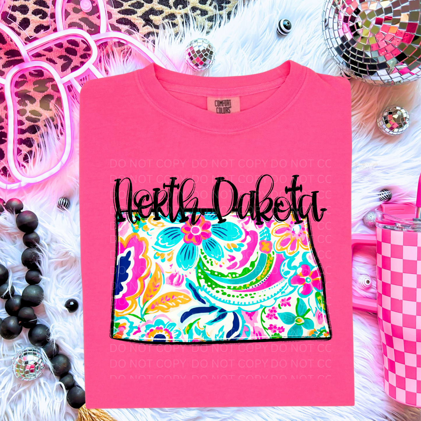 North Dakota Paisley Print