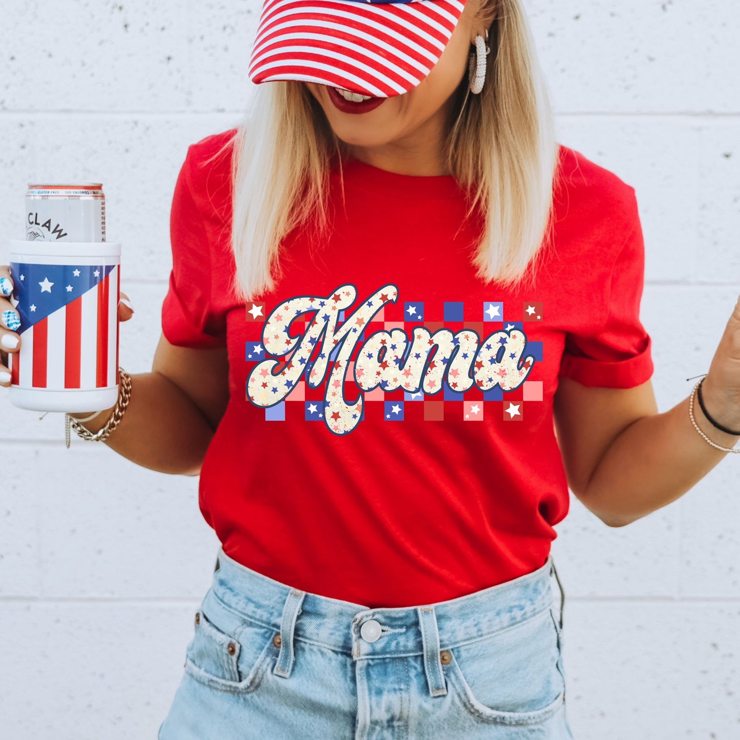 Mama Checkered Patriotic