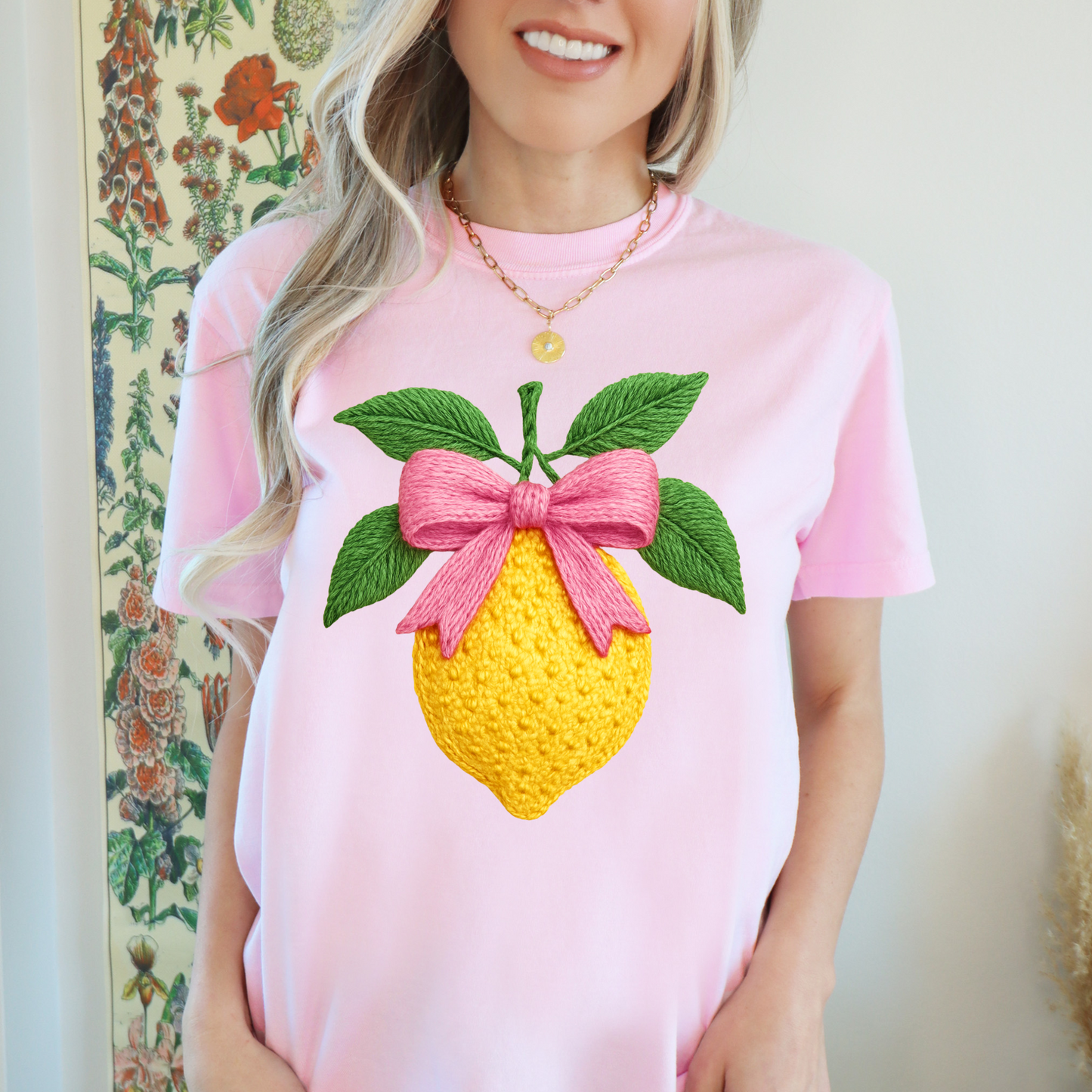 Faux Embroidery Lemon