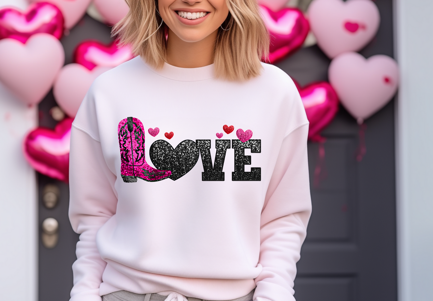 Love Cowbooy Boot (faux glitter)