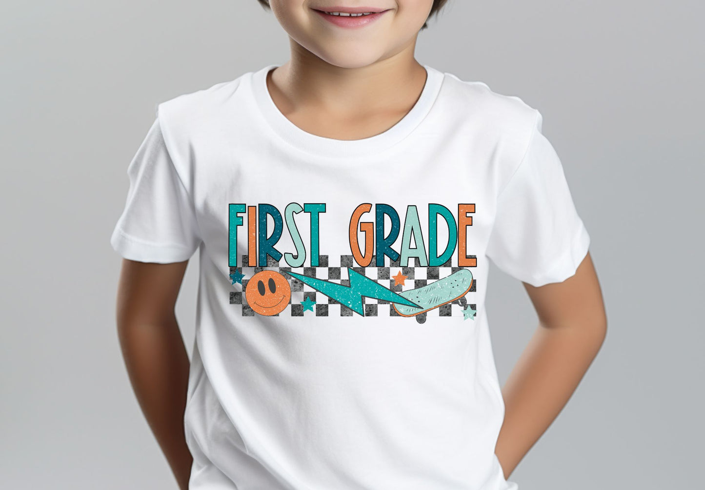 First Grade Checkered Skateboard