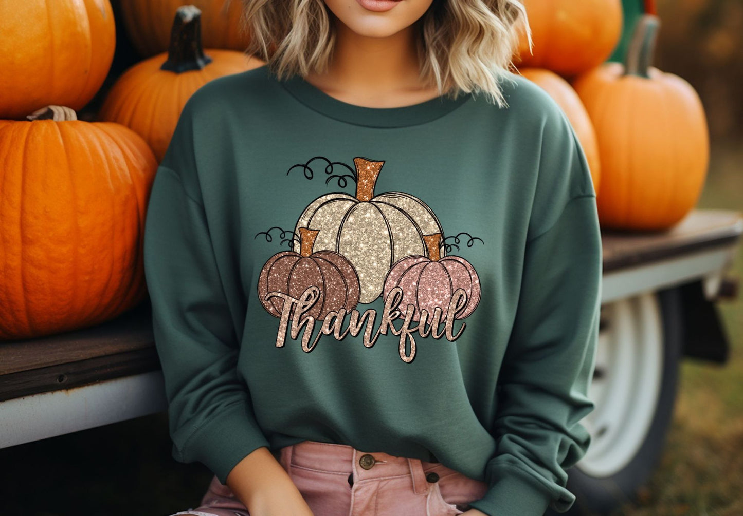 Thankful Glitter Pumpkins