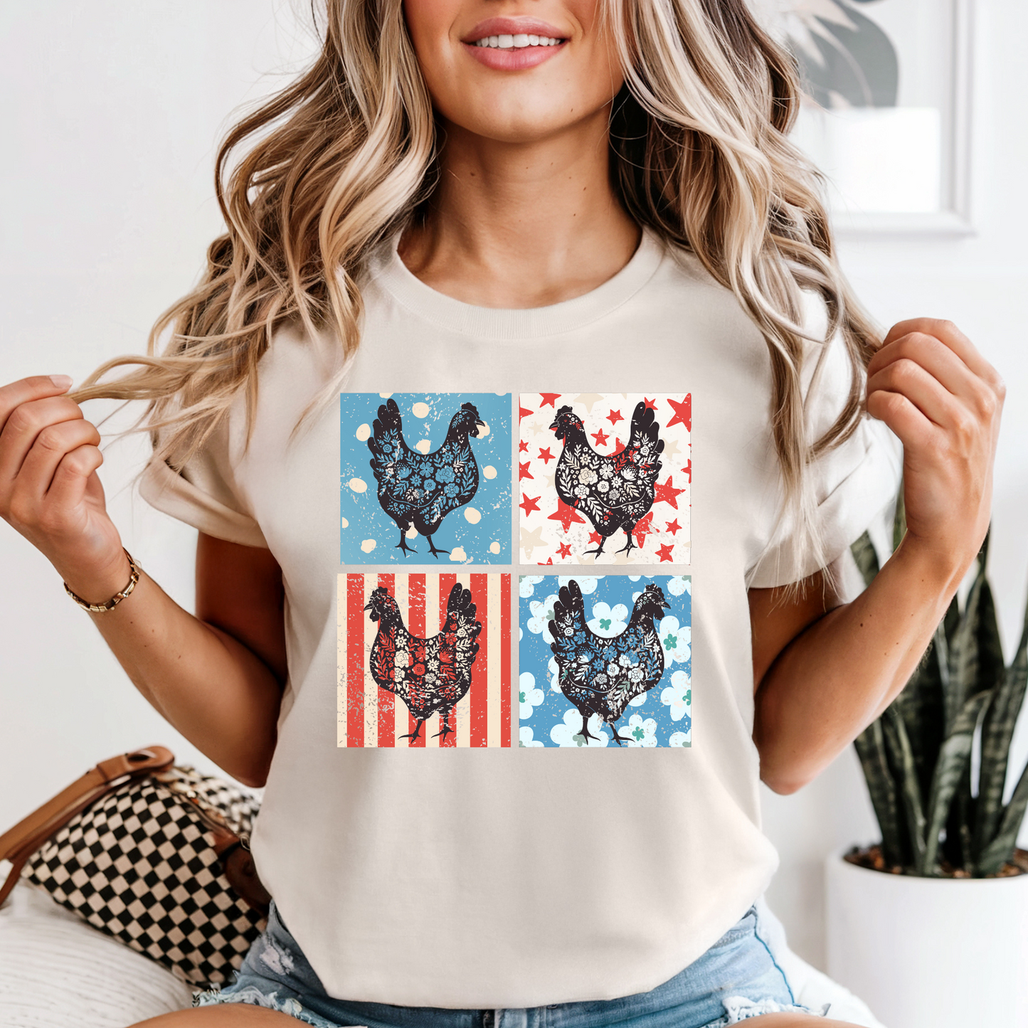 Patriotic Chicken Squares