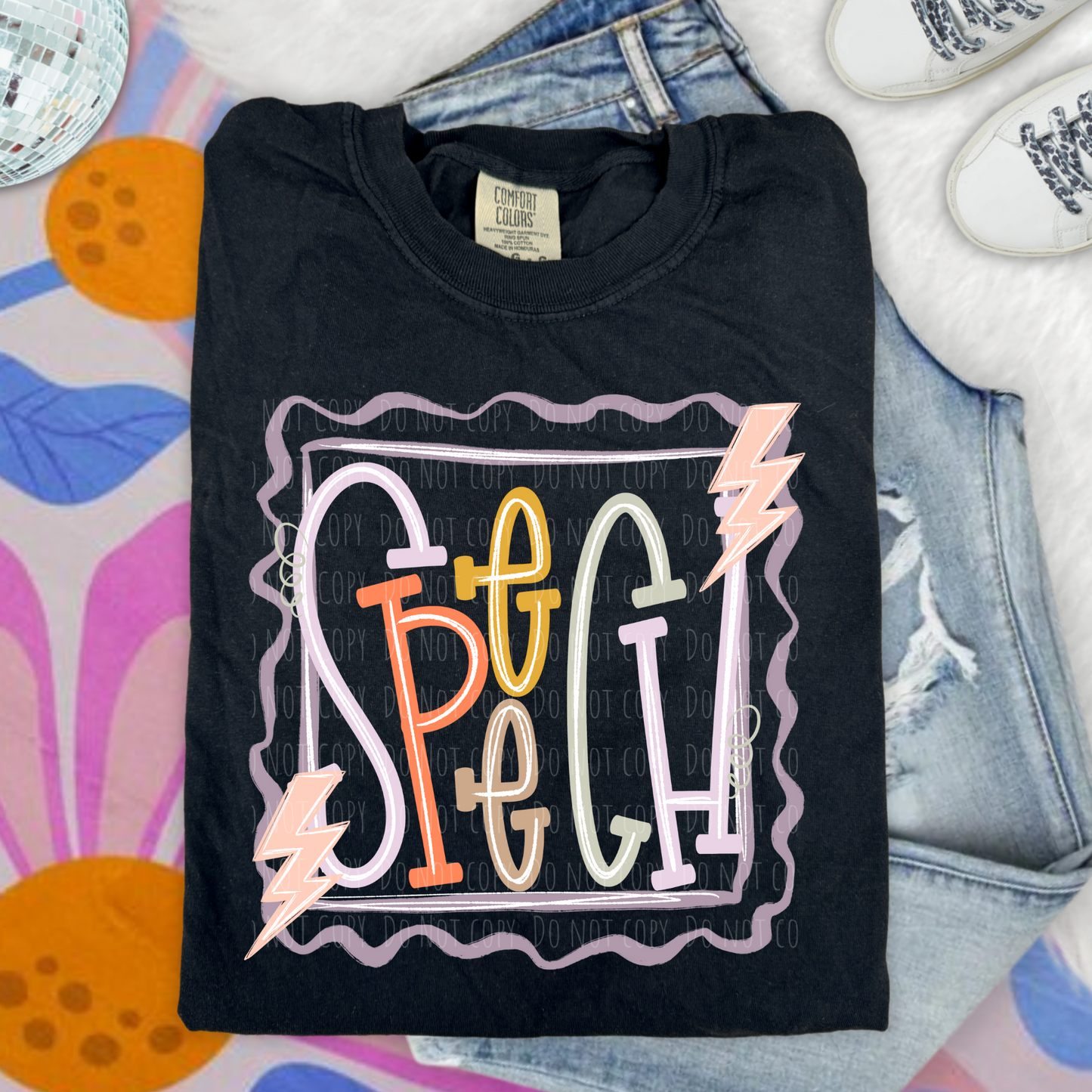 Speech Lightning Squiggly Frame