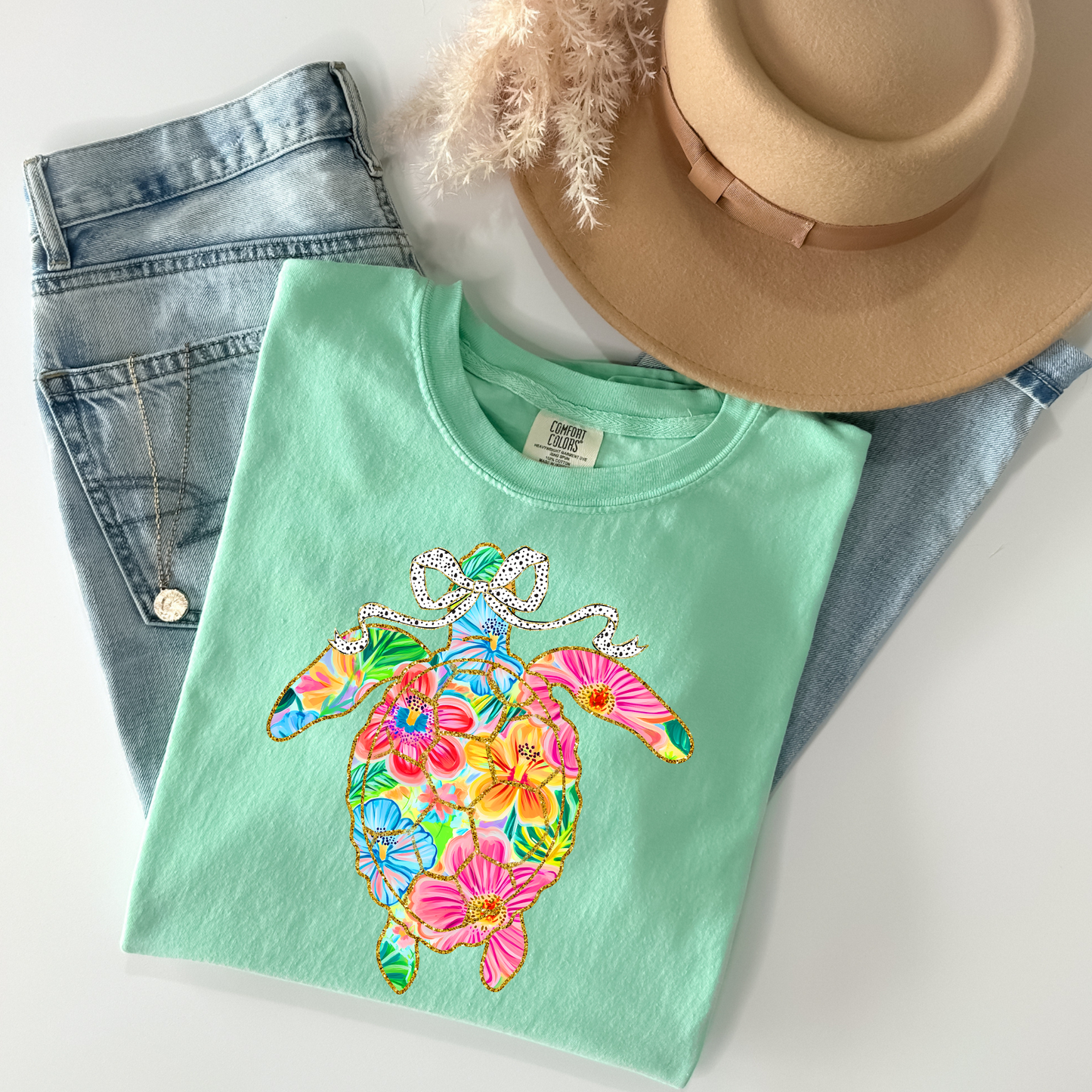 Floral Dotted Sea Turtle