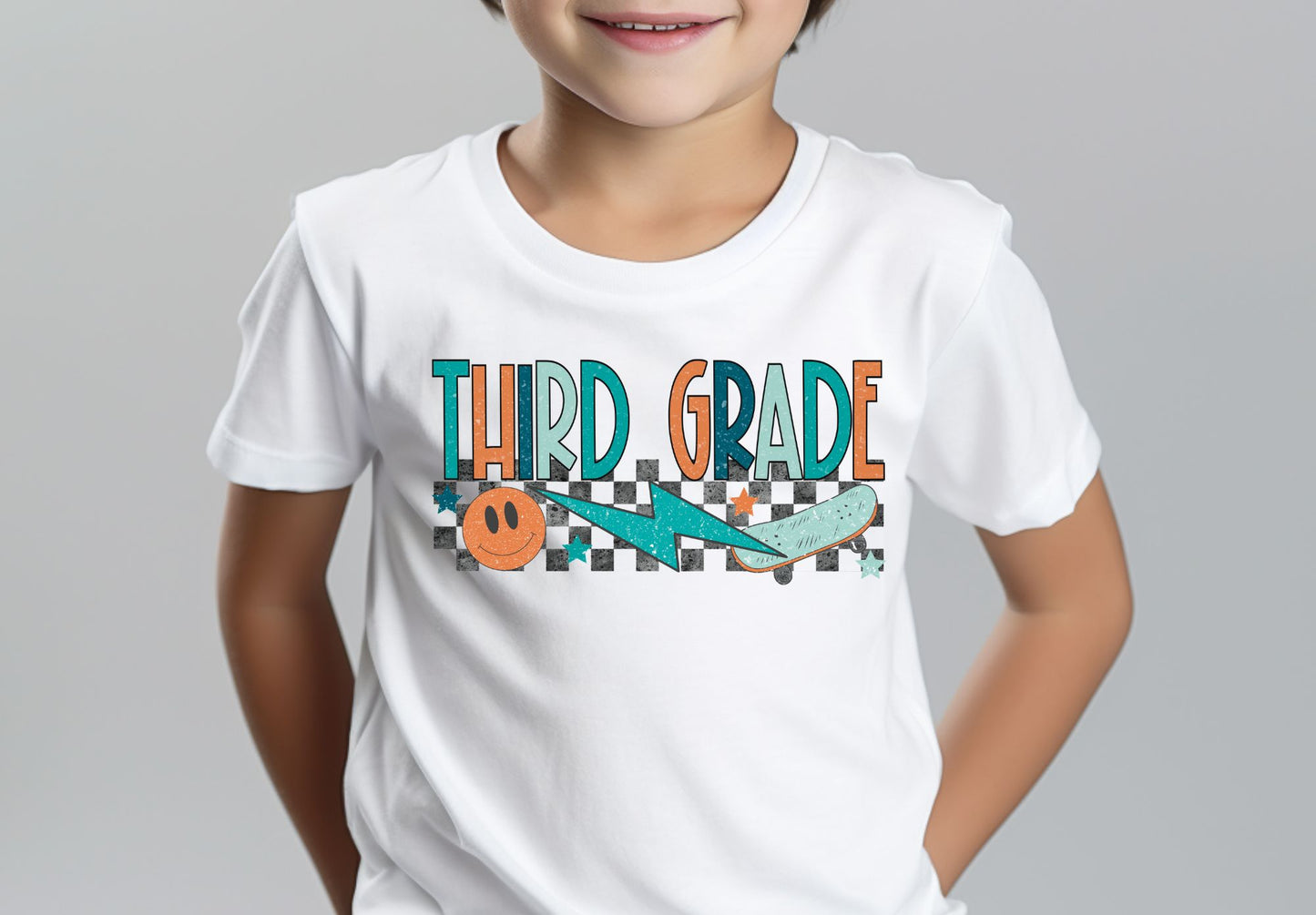 Third Grade Checkered Skateboard