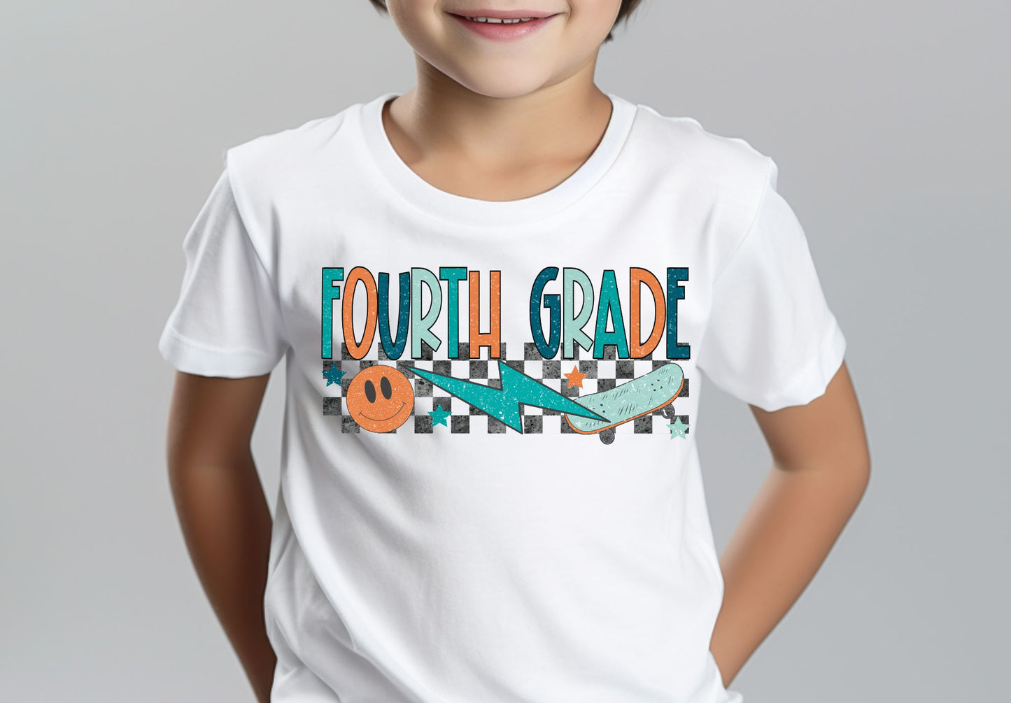 Fourth Grade Checkered Skateboard