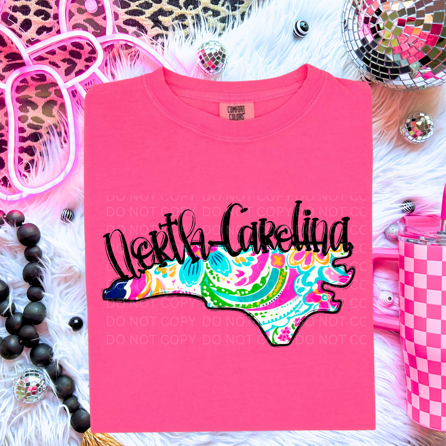 North Carolina Paisley Print