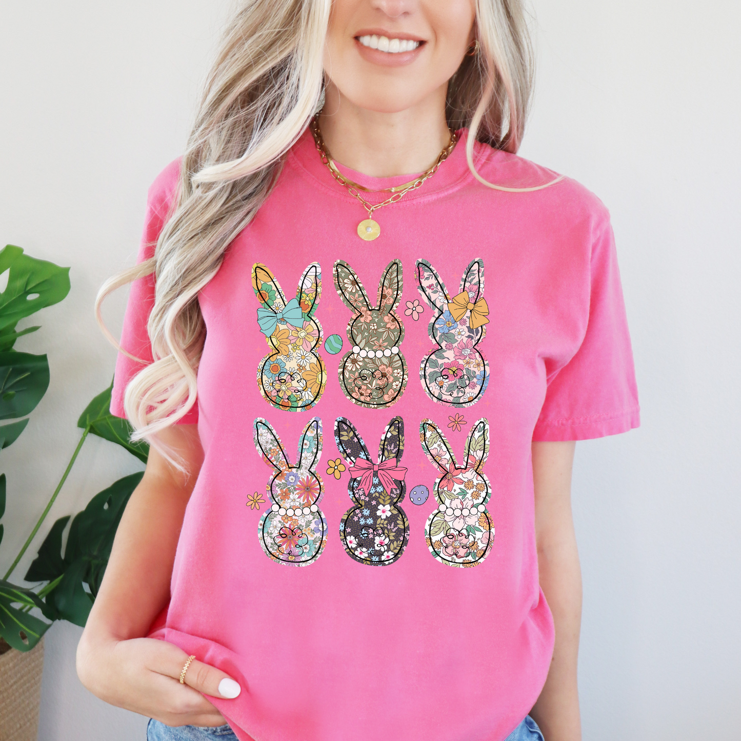 Vintage Floral Bunnies