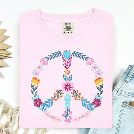 Floral Peace Sign