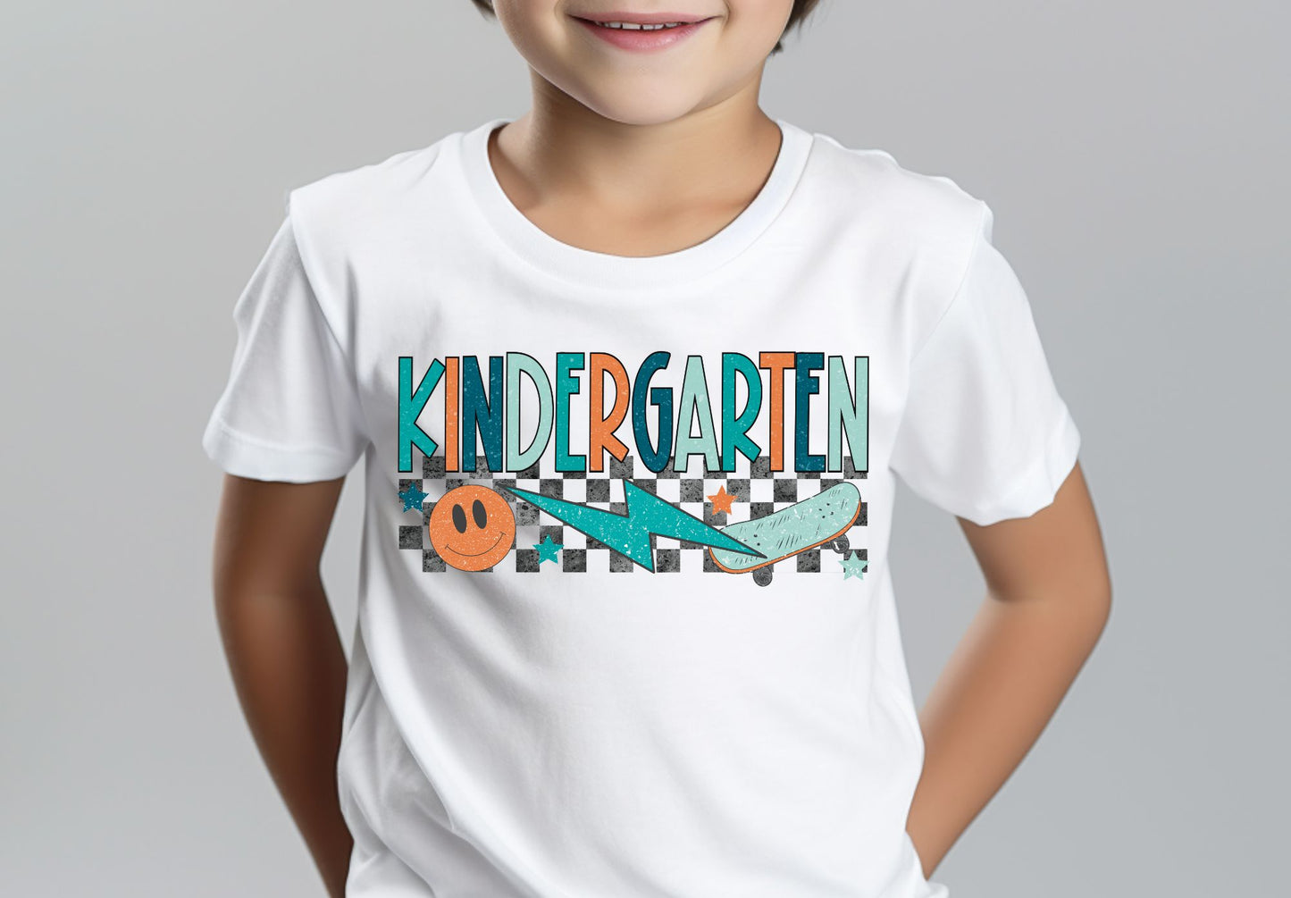 Kindergarten Checkered Skateboard