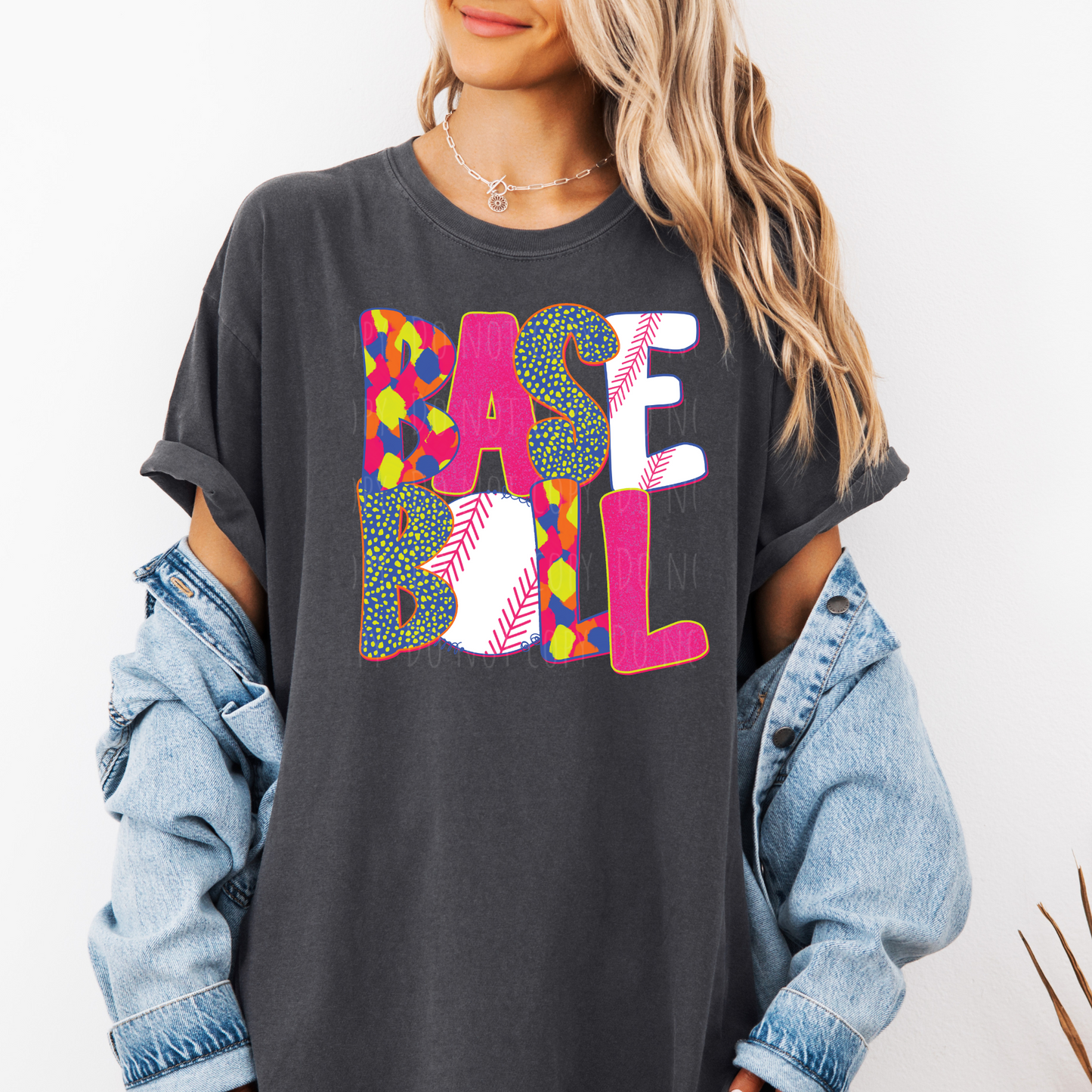 Baseball Colorful Brushstroke