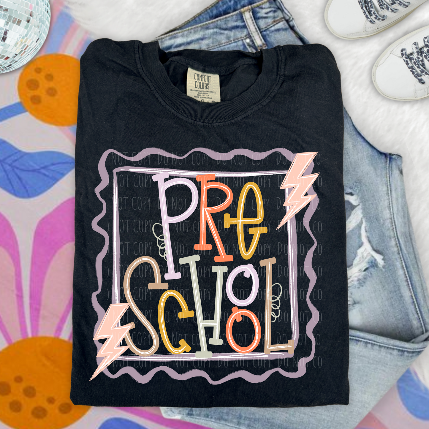 Pre School Lightning Squiggly Frame