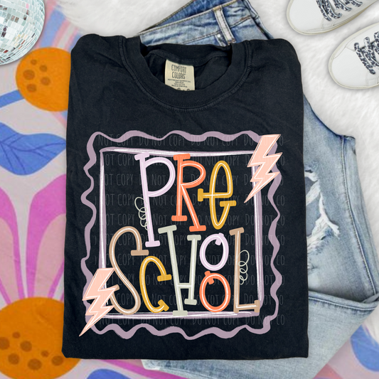Pre School Lightning Squiggly Frame