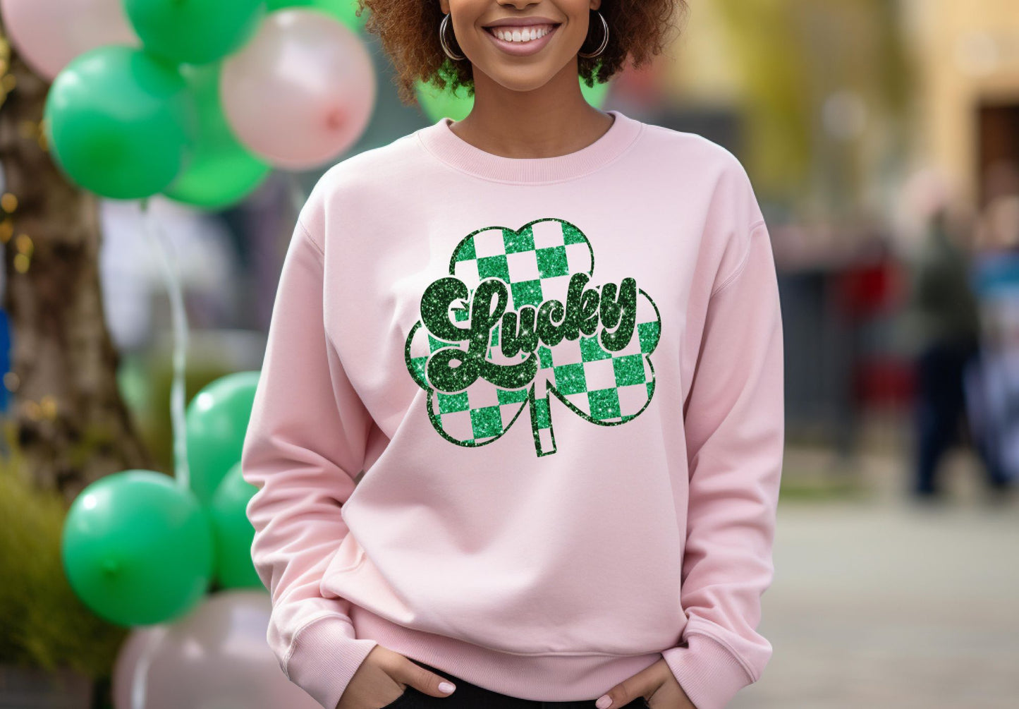 Lucky Shamrock Faux Glitter