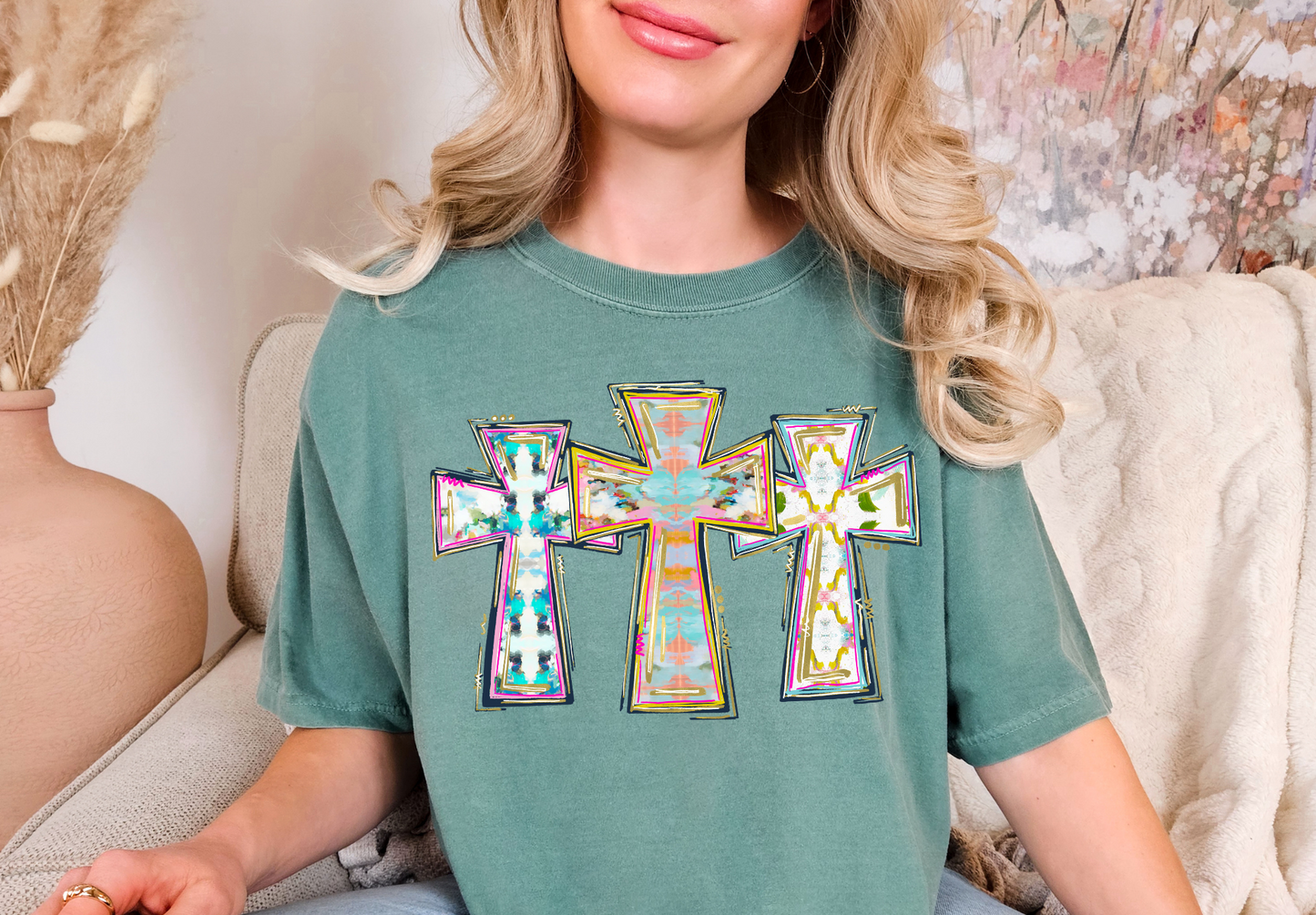 Watercolor Cross Trio