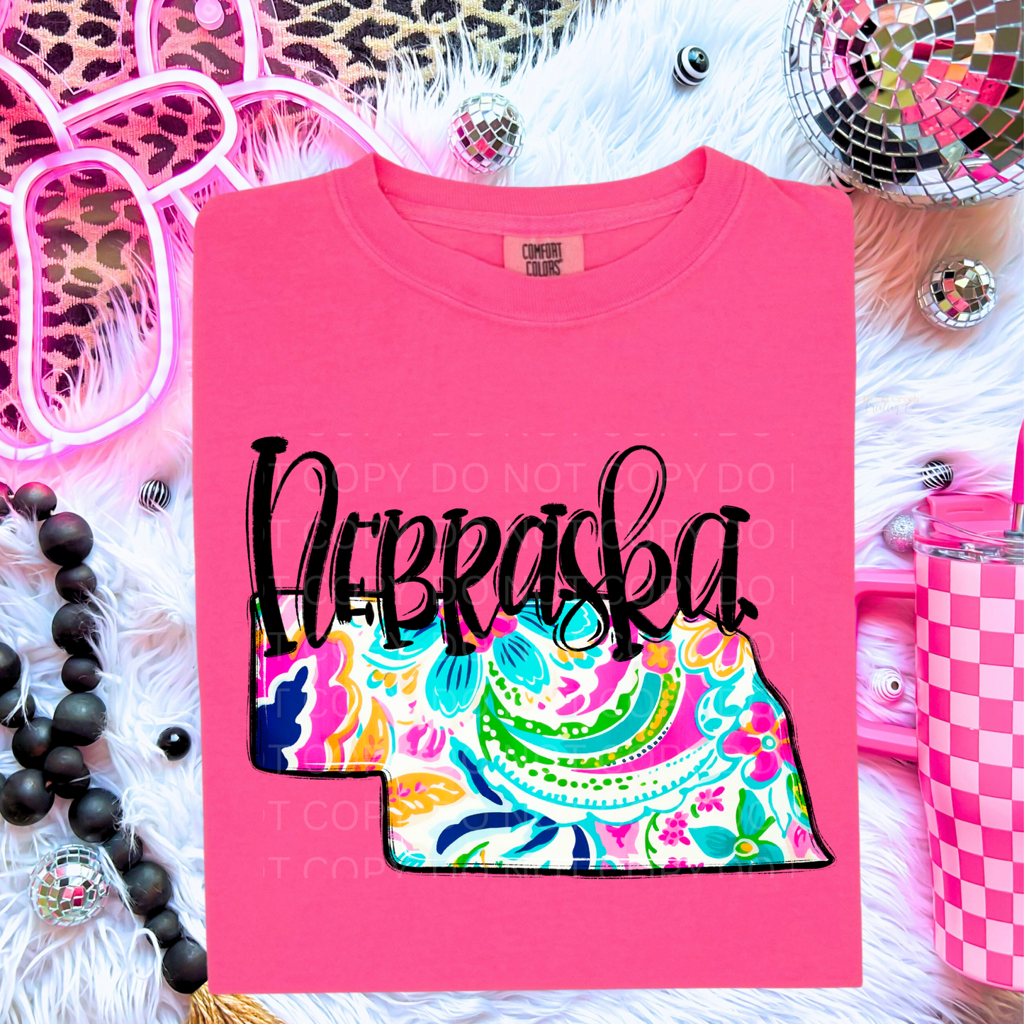 Nebraska Paisley Print