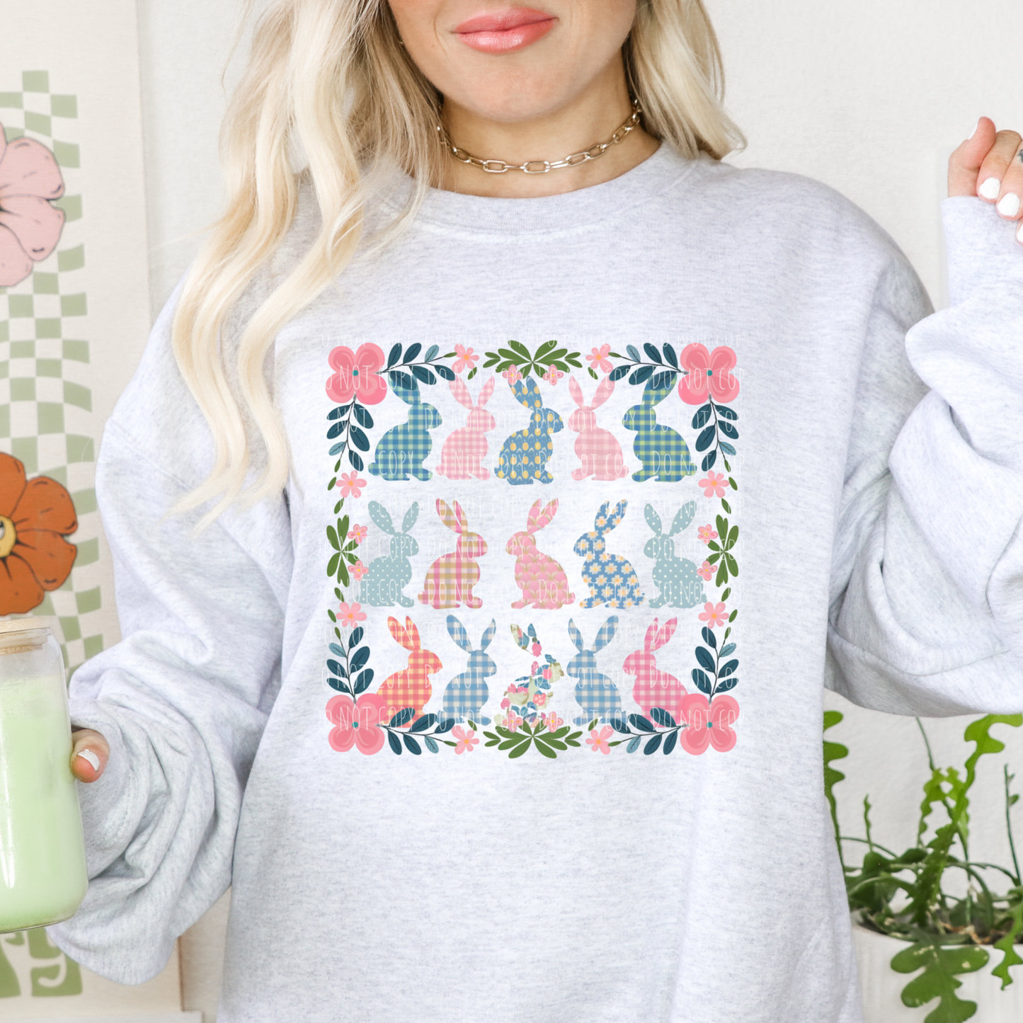 Vintage Floral Bunnies