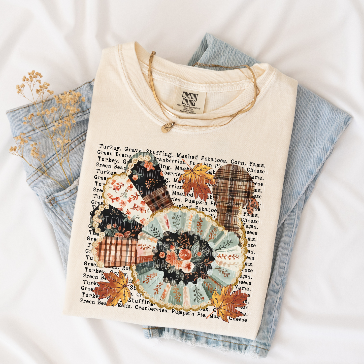 Patchwork Turkey Fall Words