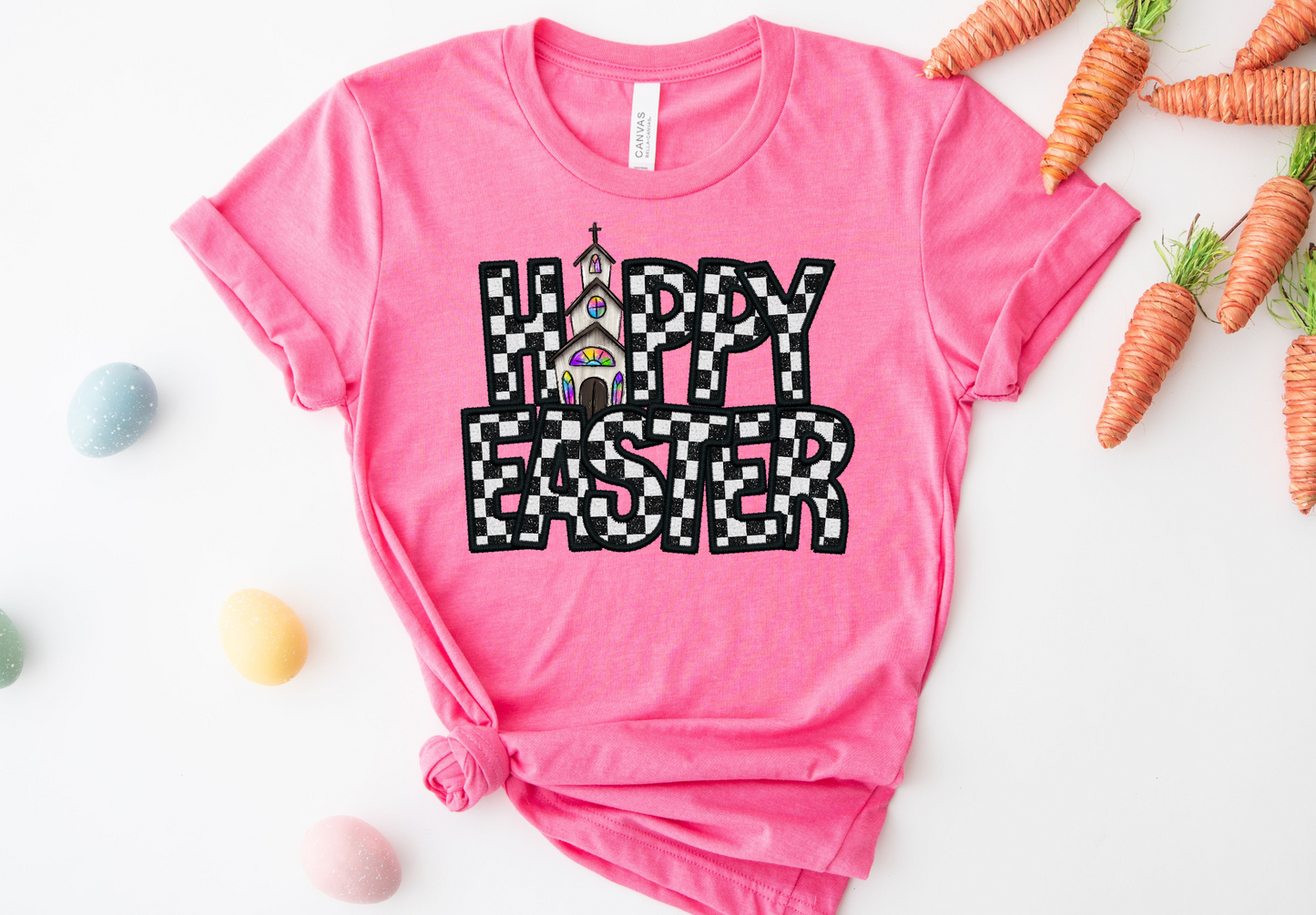 Happy Easter Church Checkered