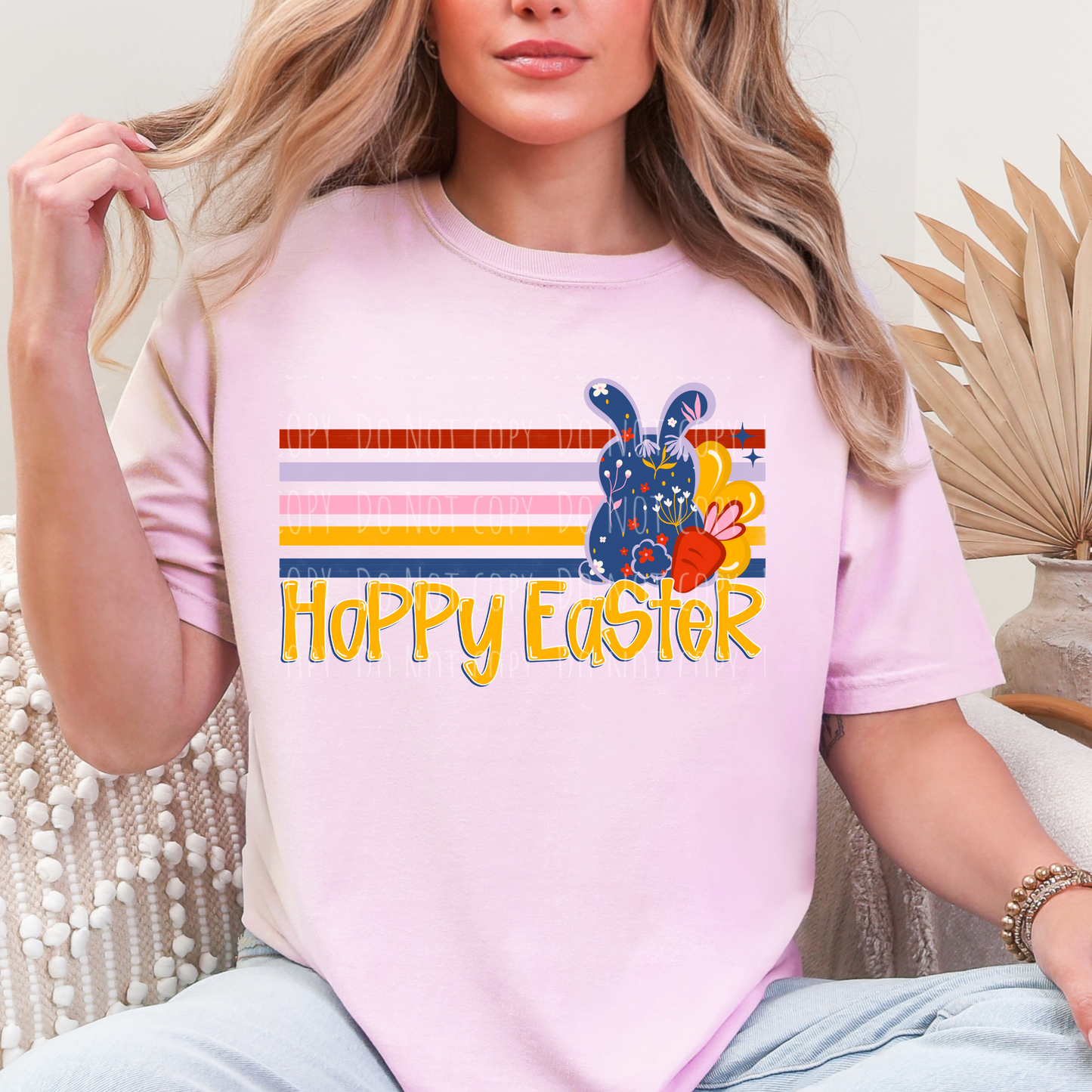 Hoppy Easter Retro Stripe