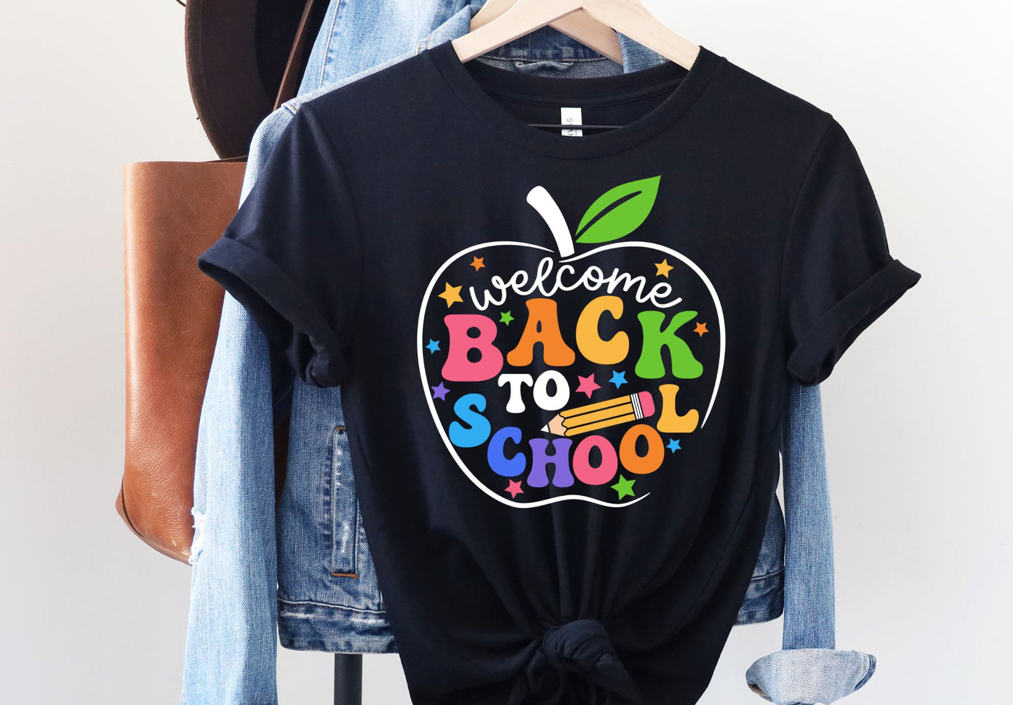 Welcome Back To School Apple (white)