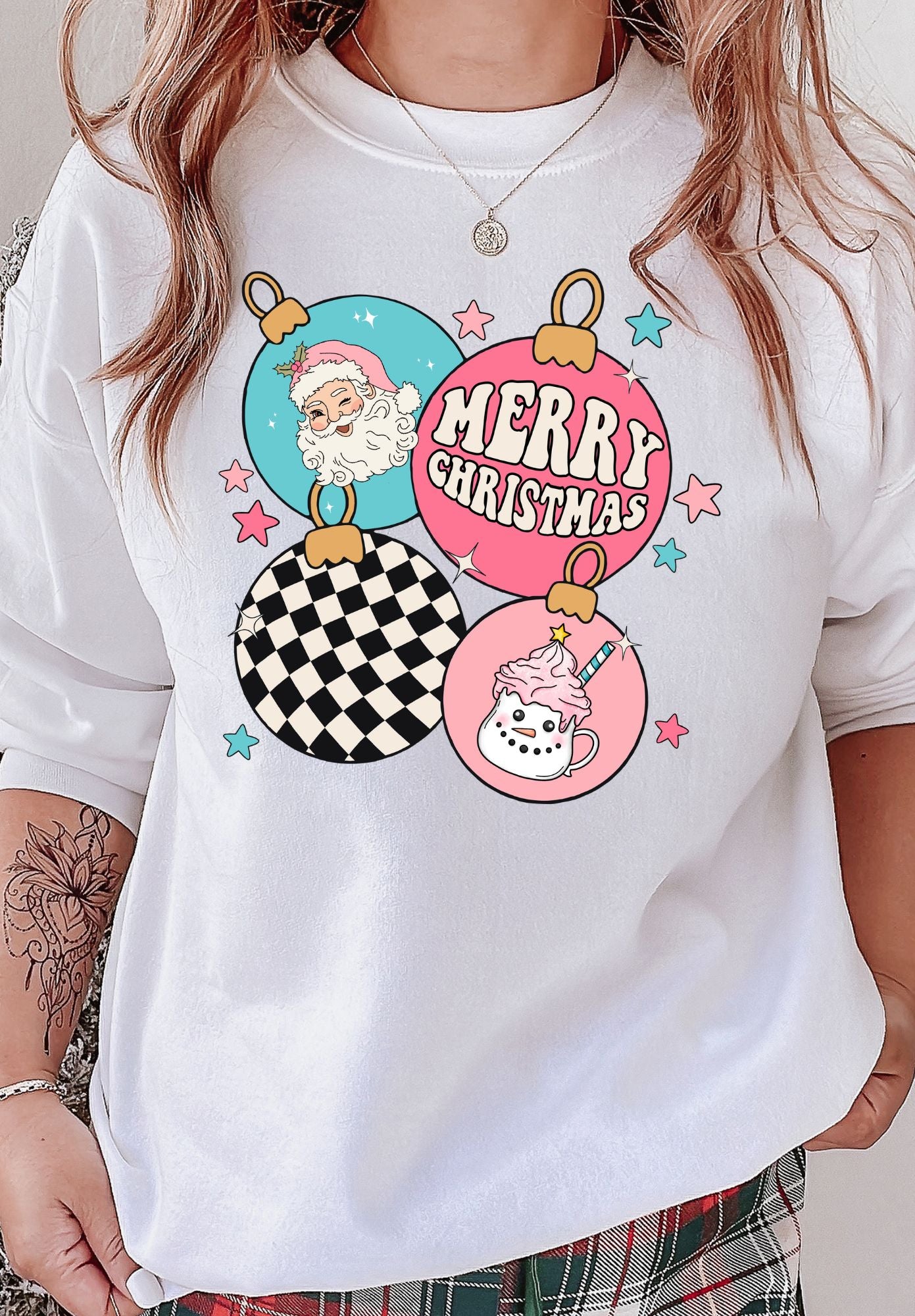 Merry Christmas Retro Ornaments