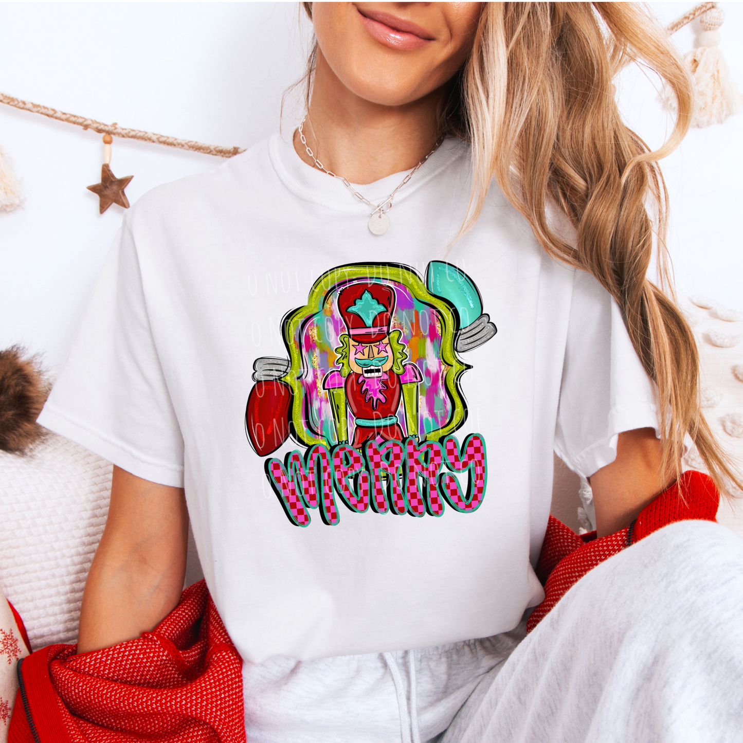 Checkered Merry Nutcracker