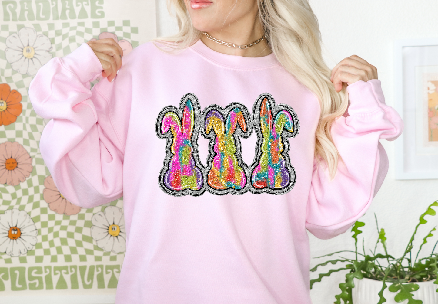 Faux Glitter Bunnies