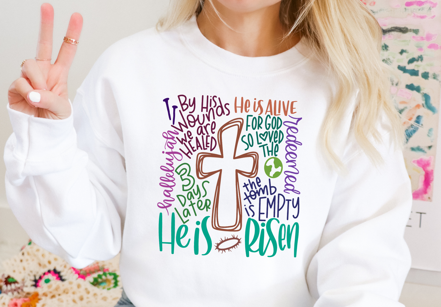 He Is Risen Word Collage