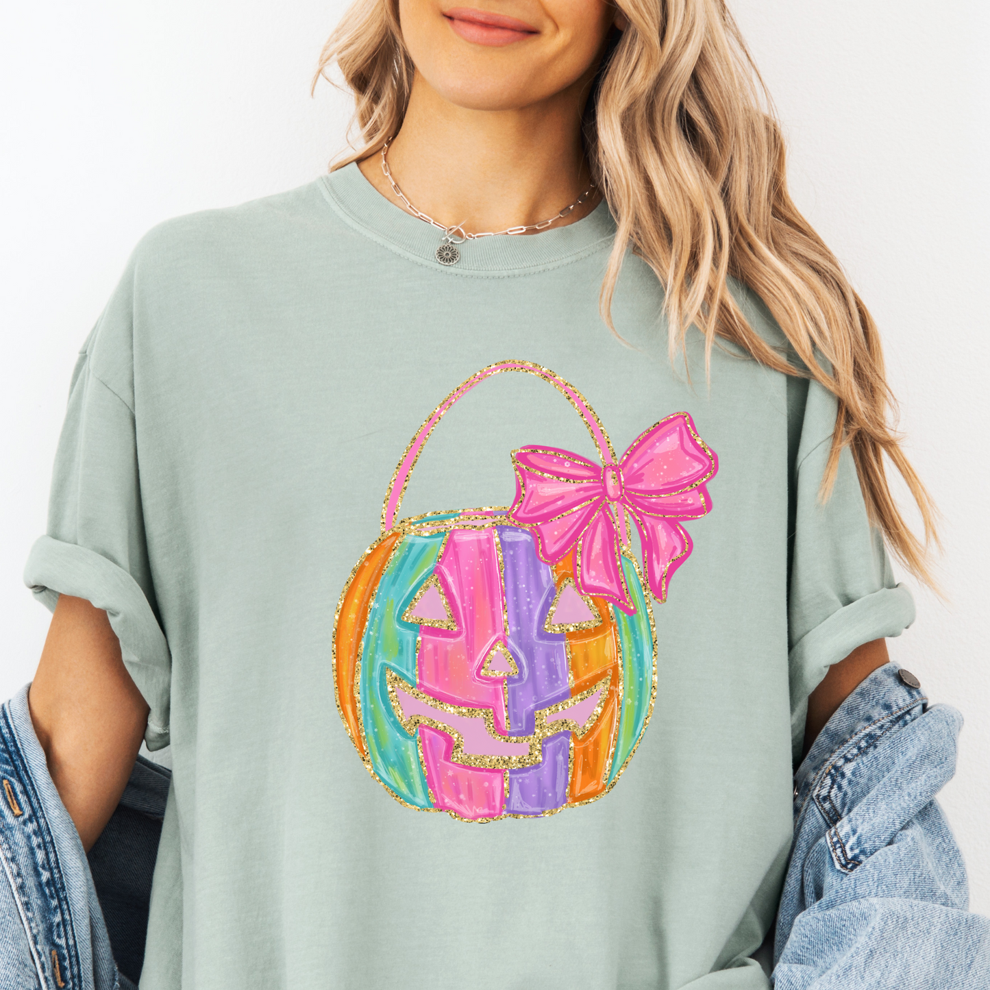 Watercolor Jack-O-Lantern Bucket