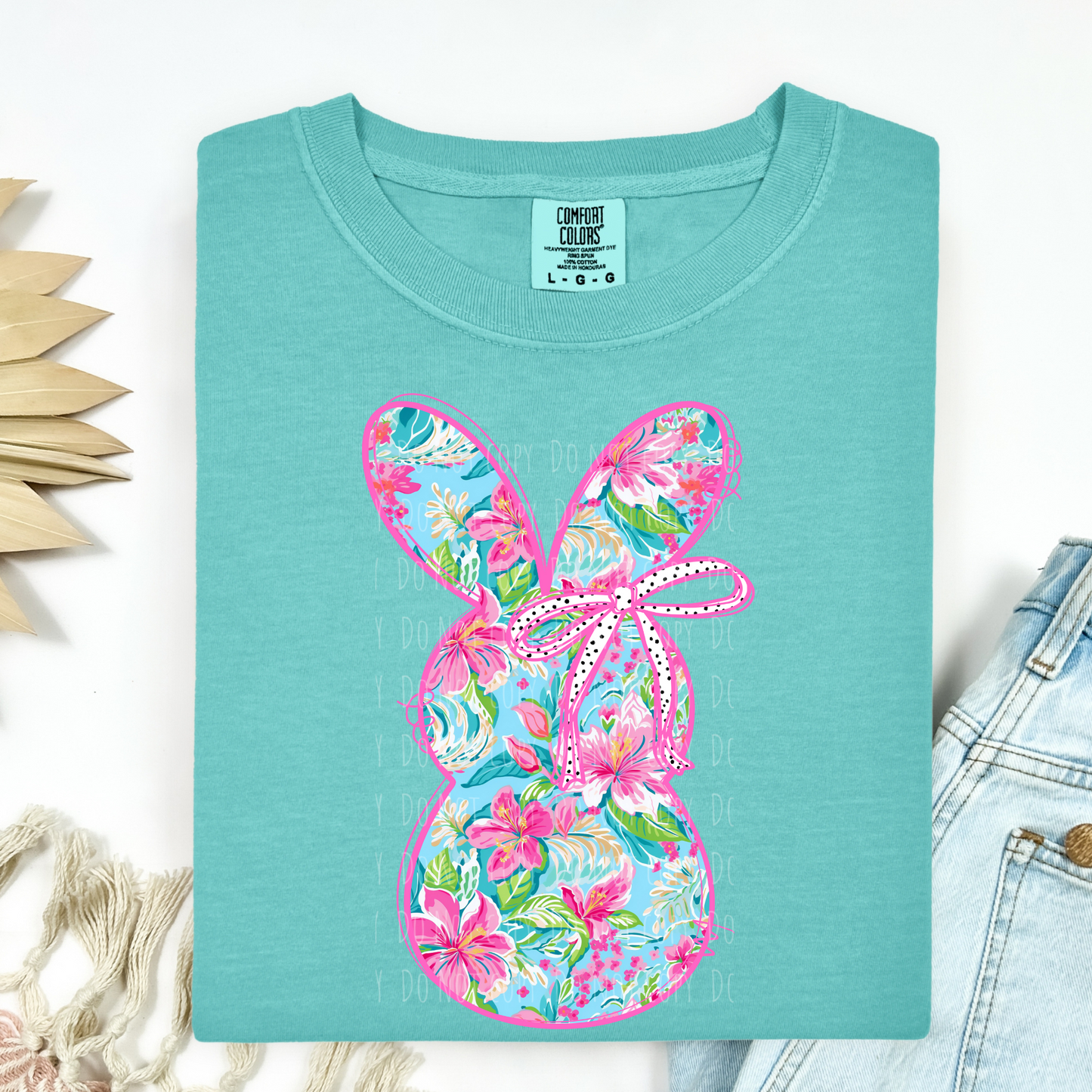 Floral Dotted Bow Bunny