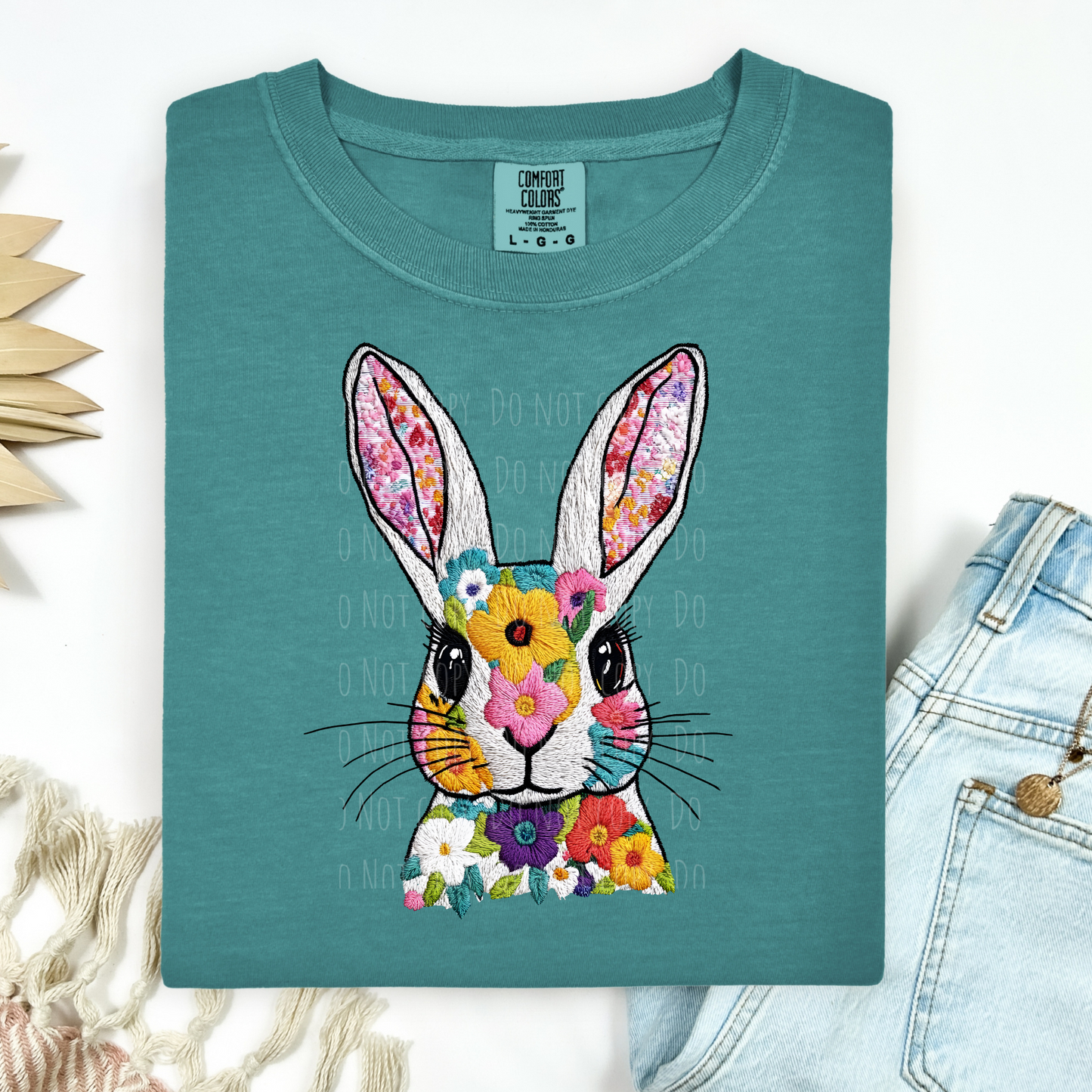 Faux Embroidery Bunny