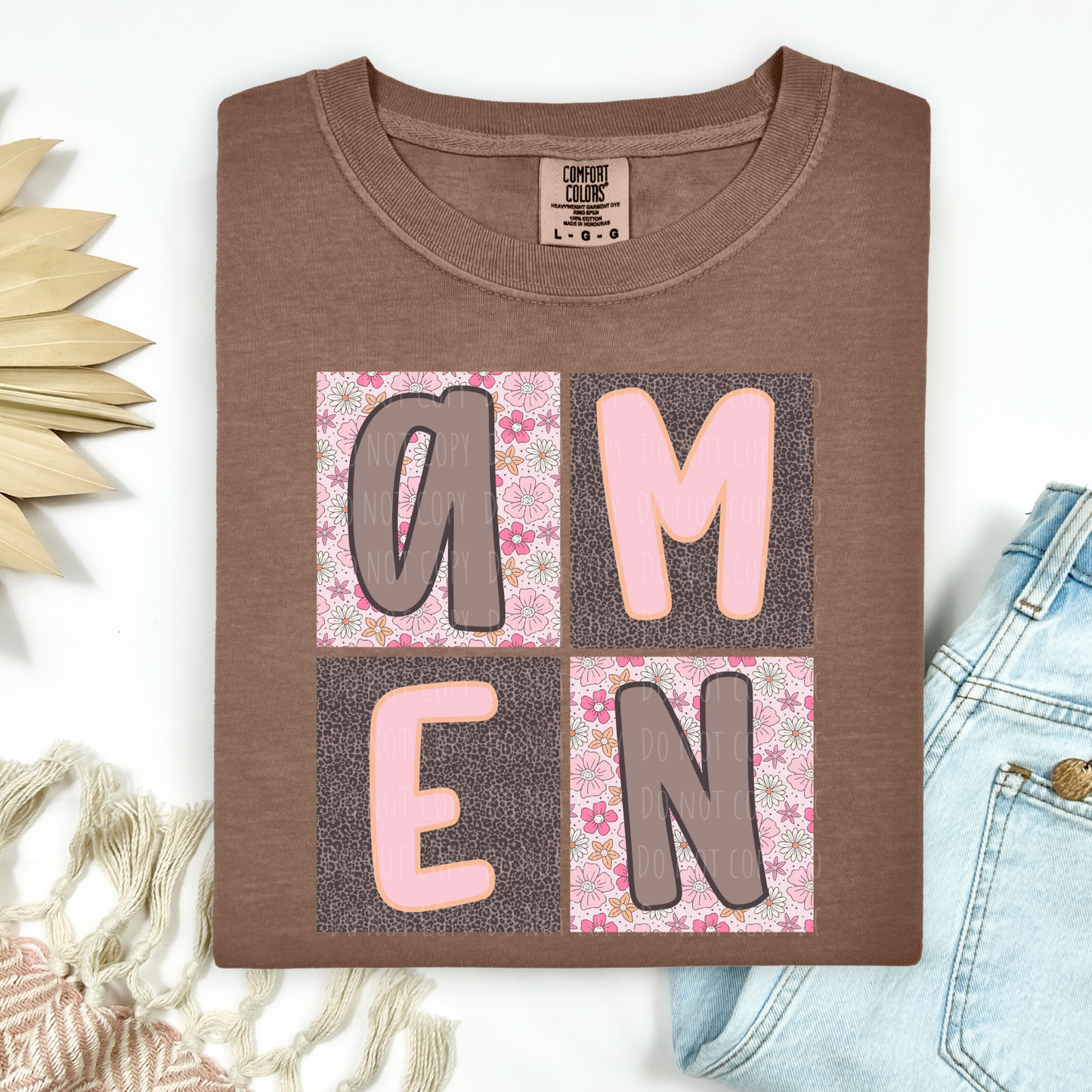 Amen Floral Leopard Squares