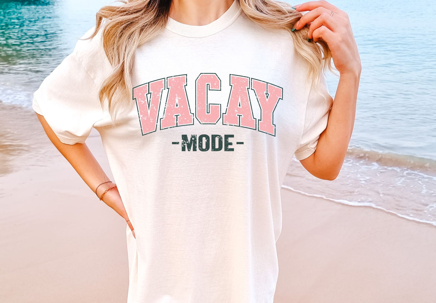 Vacay Mode Varsirty (distressed)