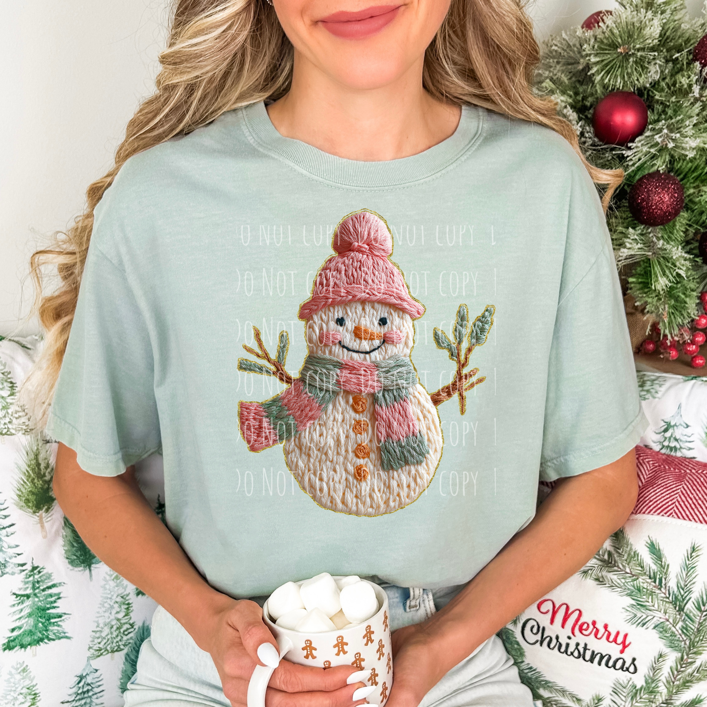 Faux Yarn Cutesy Snowman