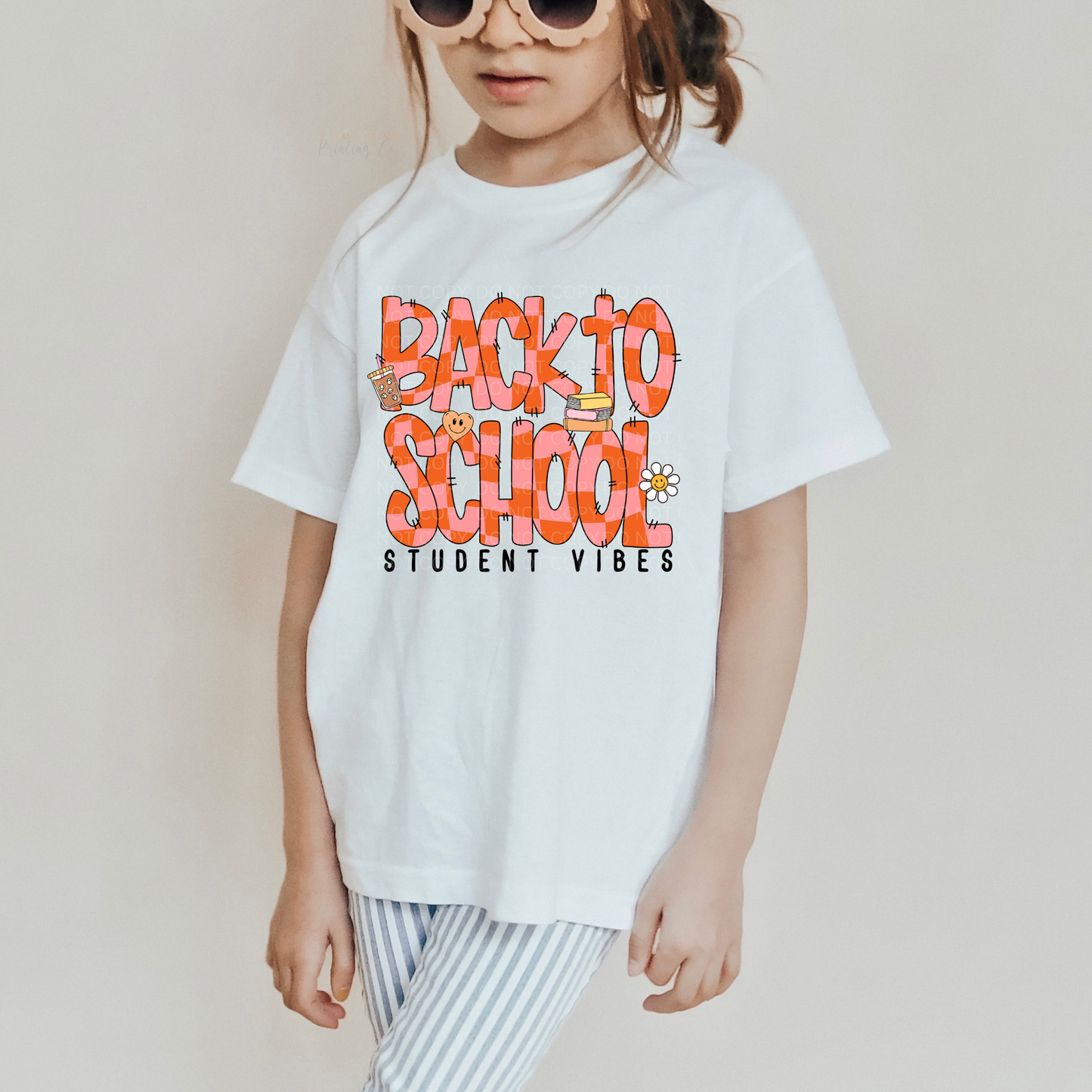 Back To School Checkered Student