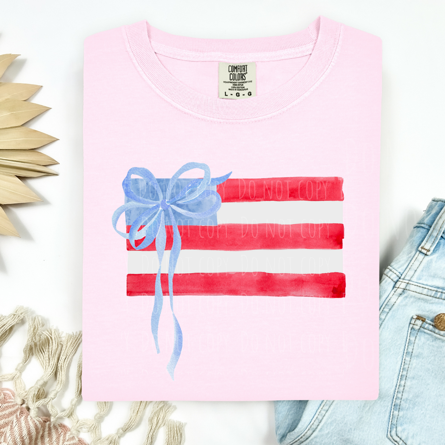Watercolor Flag Bow