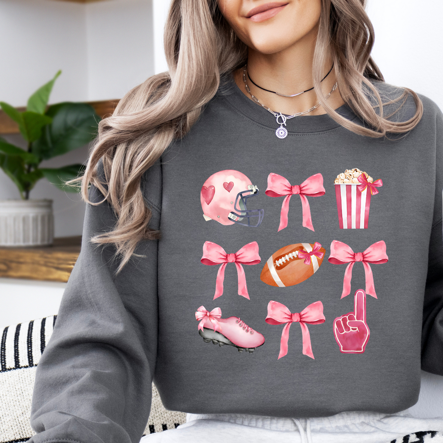 Pink Coquette Football Collage