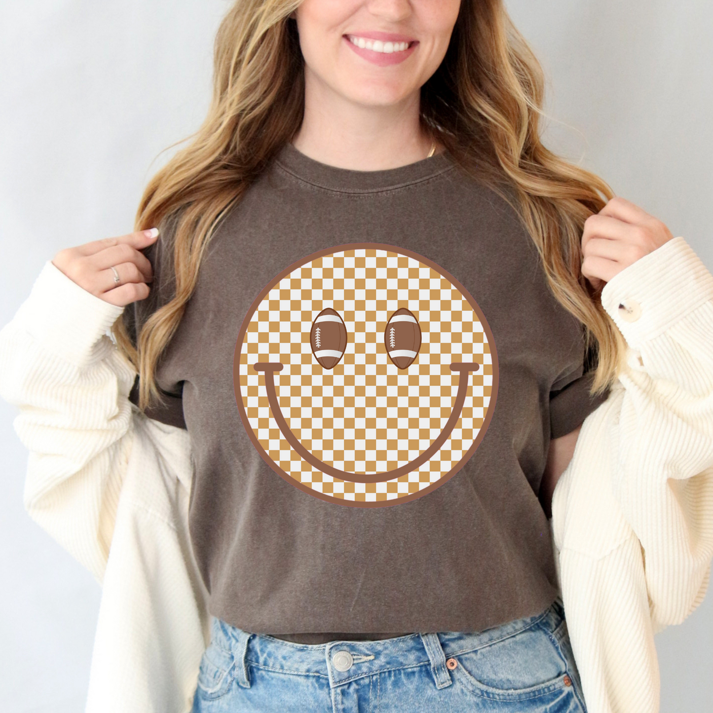 Checkered Football Smiley