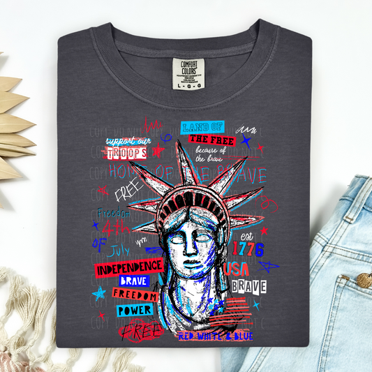 90's Style Patriotic Collage