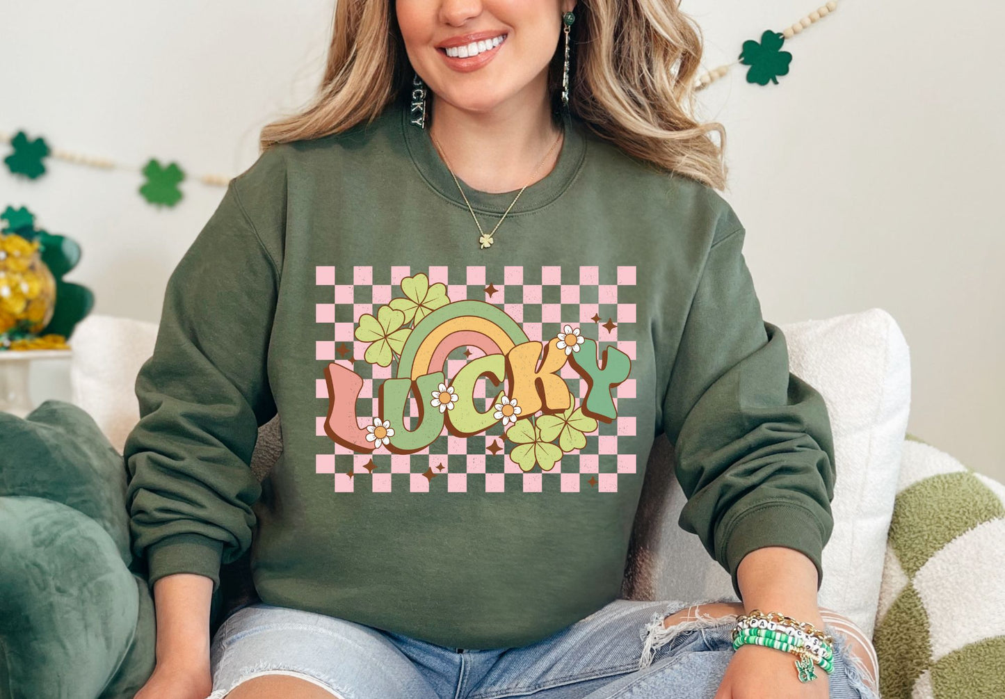 Lucky Pink Checkered