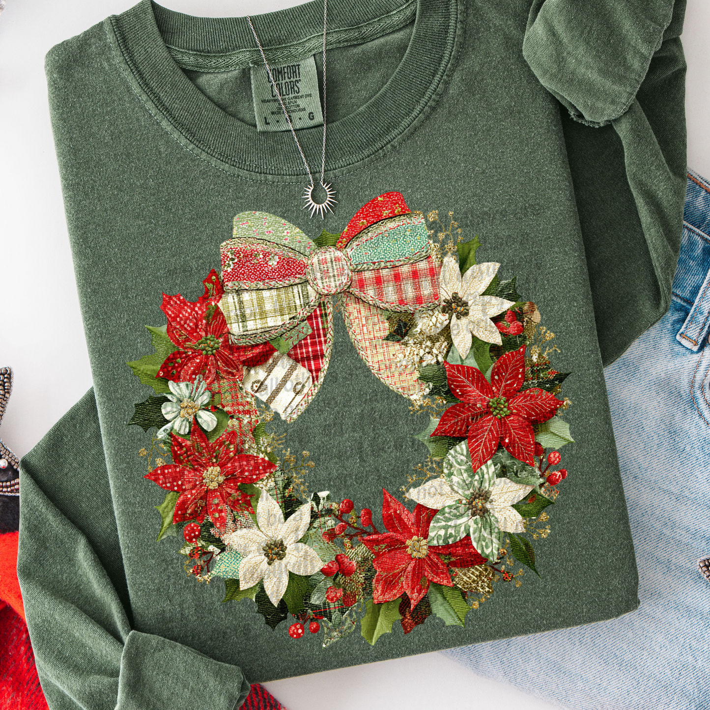 Patchwork Christmas Wreath