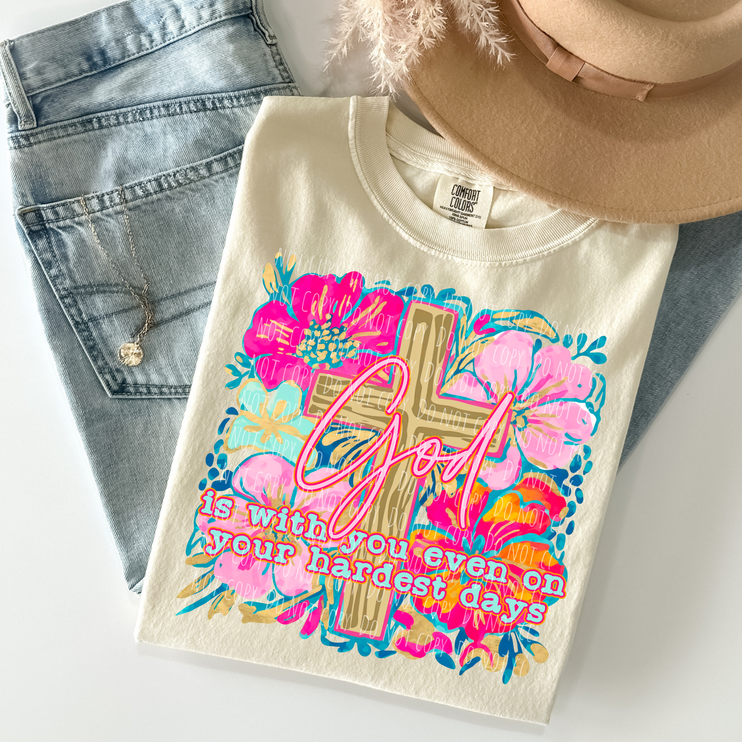 God Is With You Floral